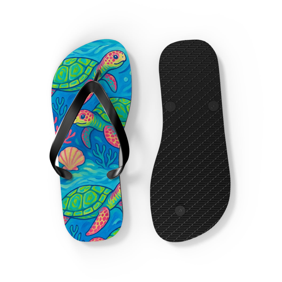 Flip Flops - Turtles and Corals