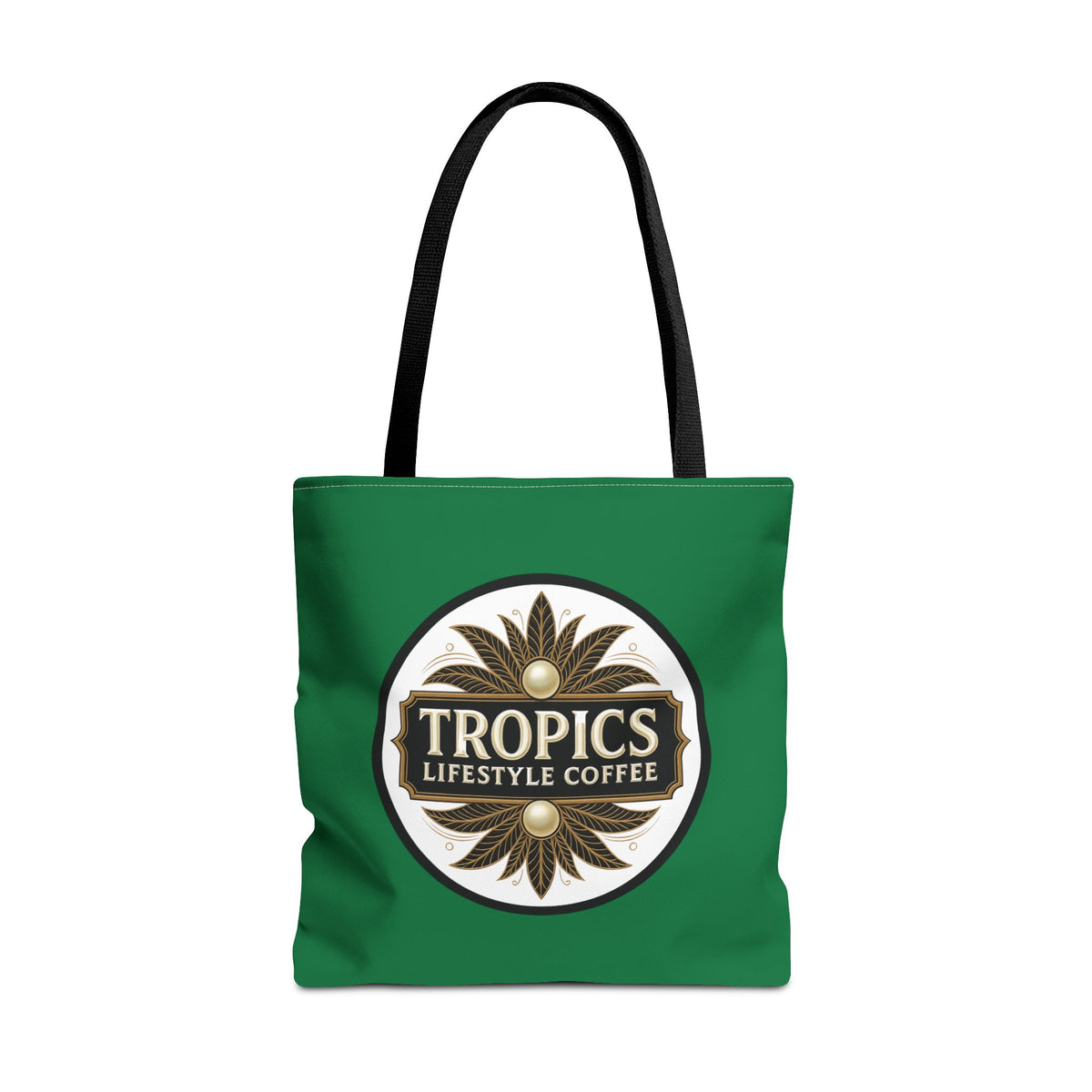 Tropics Lifestyle Coffee Tote Bag - 3 Sizes / Dark Green