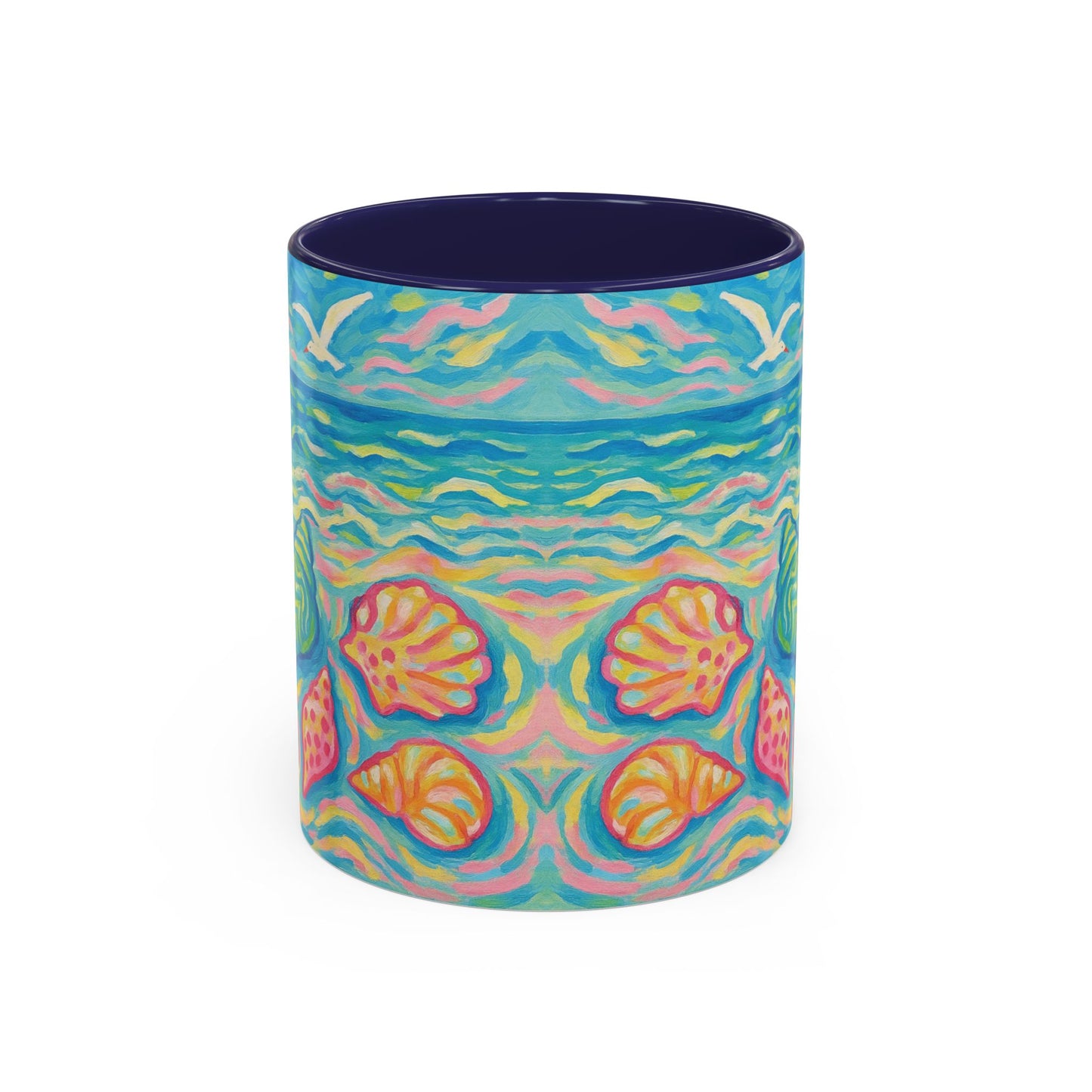 Accent Coffee Mug (11, 15oz), 8 Colors - Glow Seashells