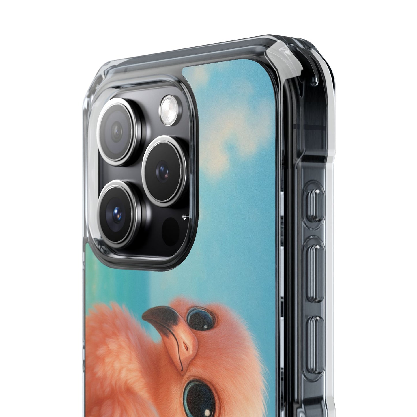 Baby Flamingo Magnetic Clear Phone Case, Many Models