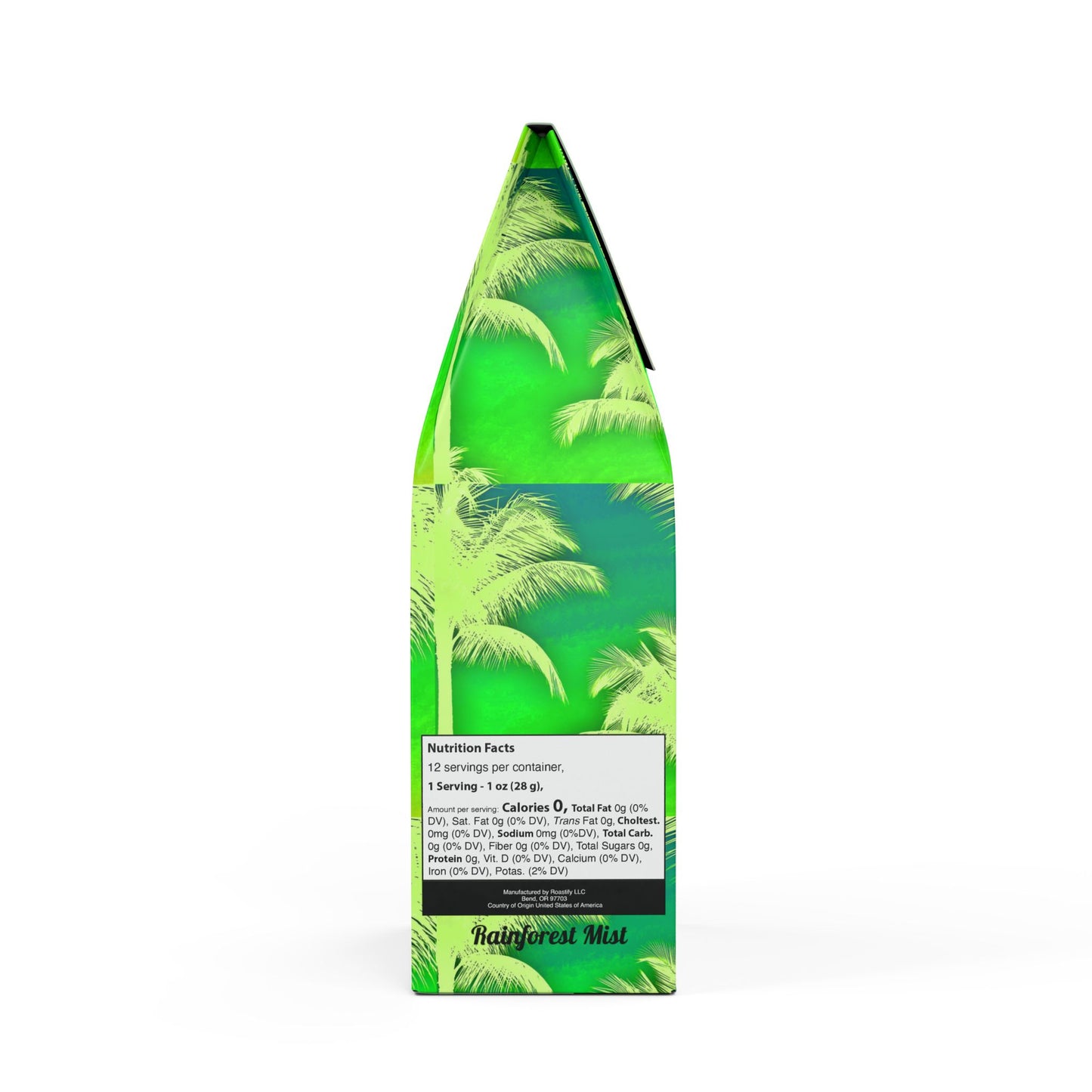 Rainforest Mist™ Single Origin DECAF (Medium Roast), Specialty Grade Craft Coffee / Palm Glow, Green