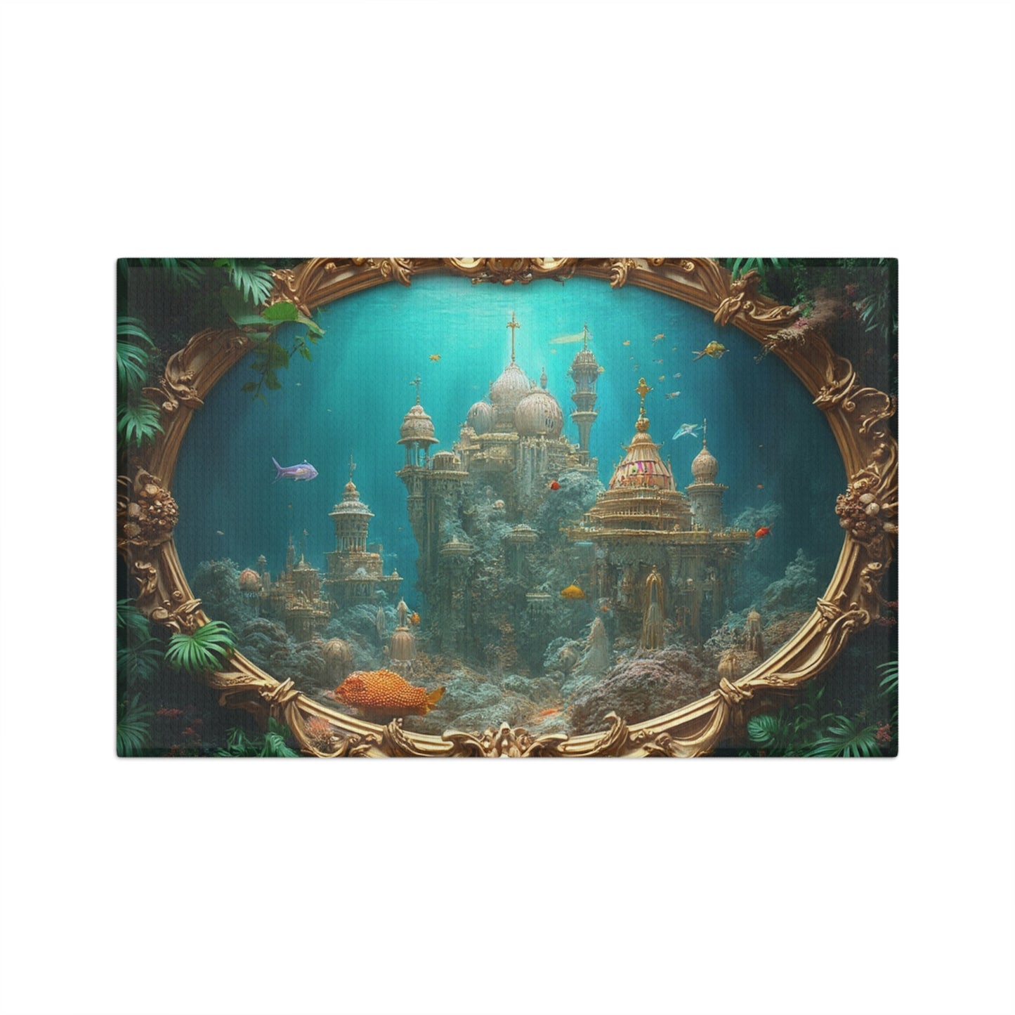 Microfiber Coffee/Tea Towel — Mermaid Palace, Agean Sea