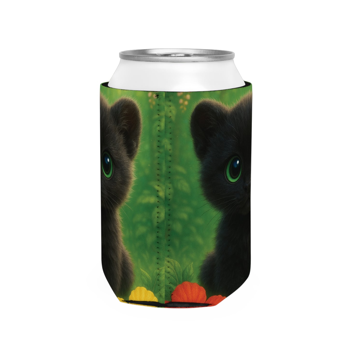 Baby Black Panther Can Cooler Sleeve - Perfect for Outdoor Picnics