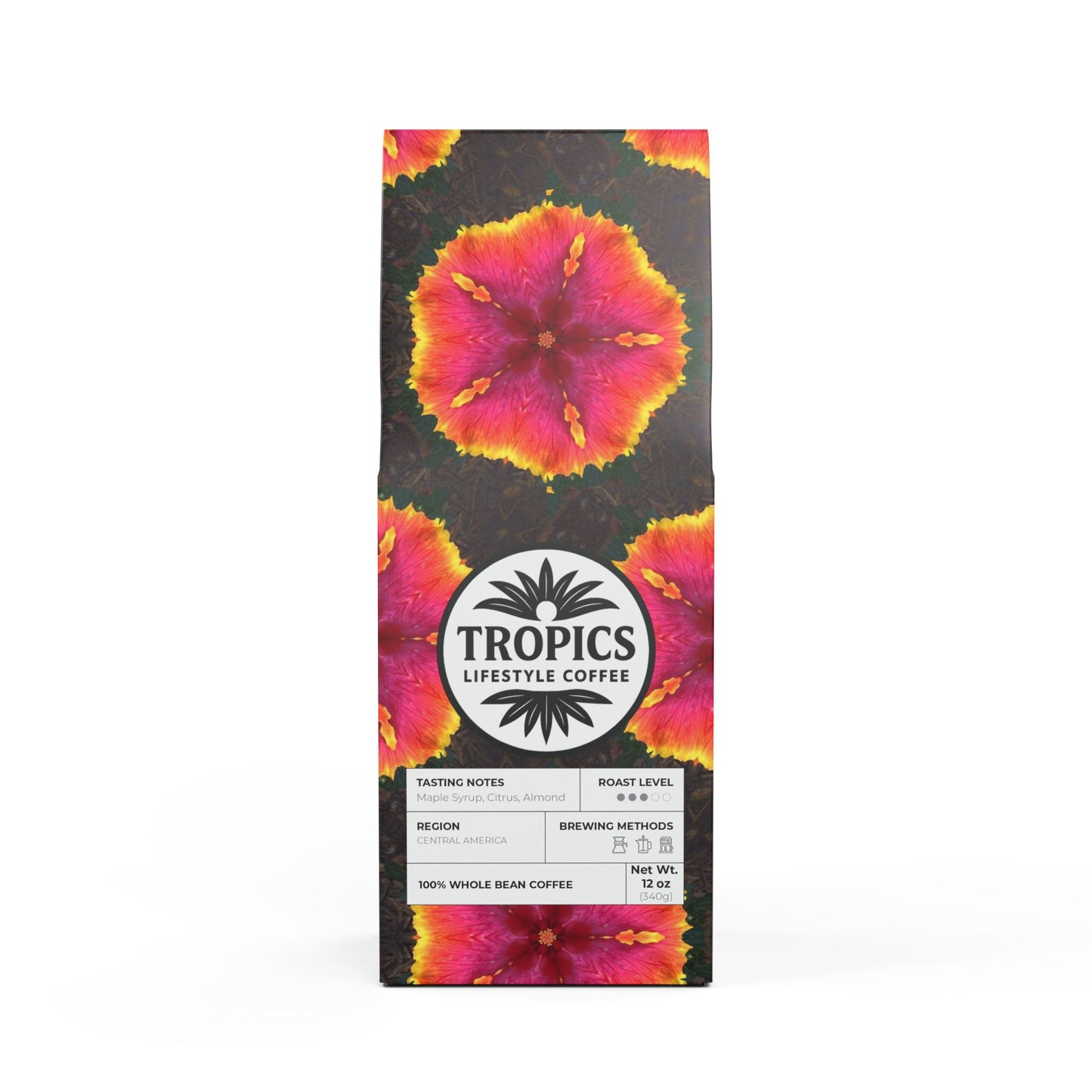 Palm Harvest Blend™ (Medium Roast) Specialty Grade Craft Coffee / Hibiscus Kaleido