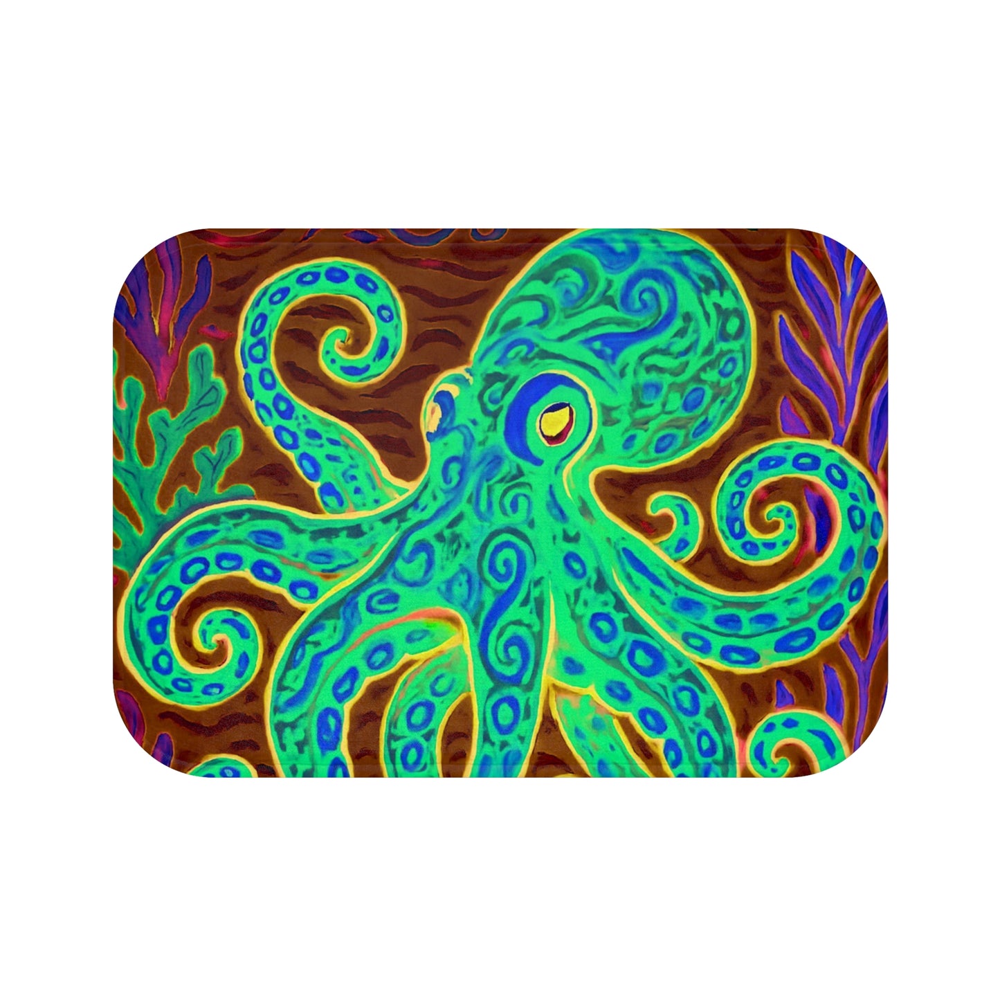 Kraken Joe Gamma Bath Mat, 2 Sizes - Tropical Vibes for Home Decor