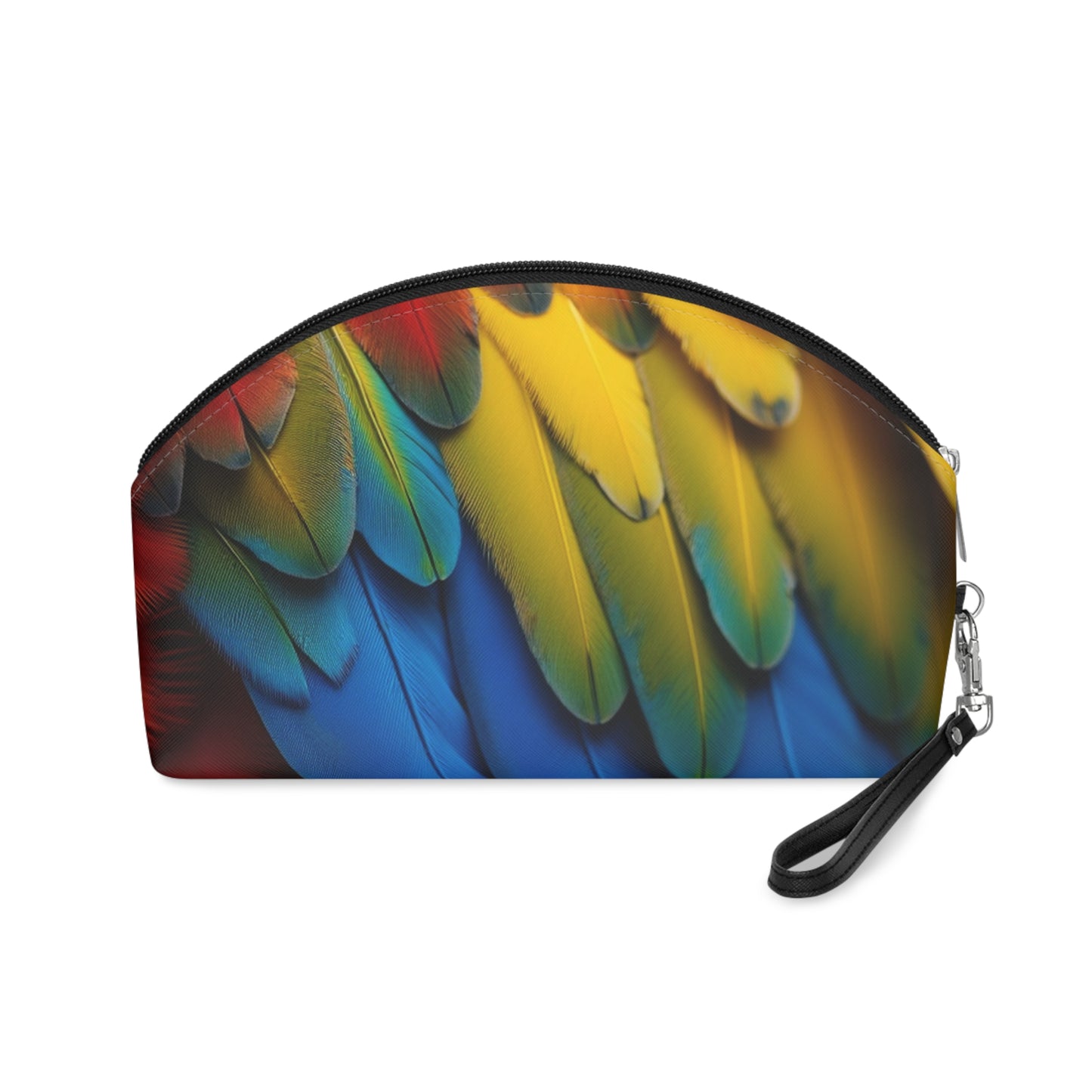 Makeup Bag - Tropical Bird Macaw Feathers