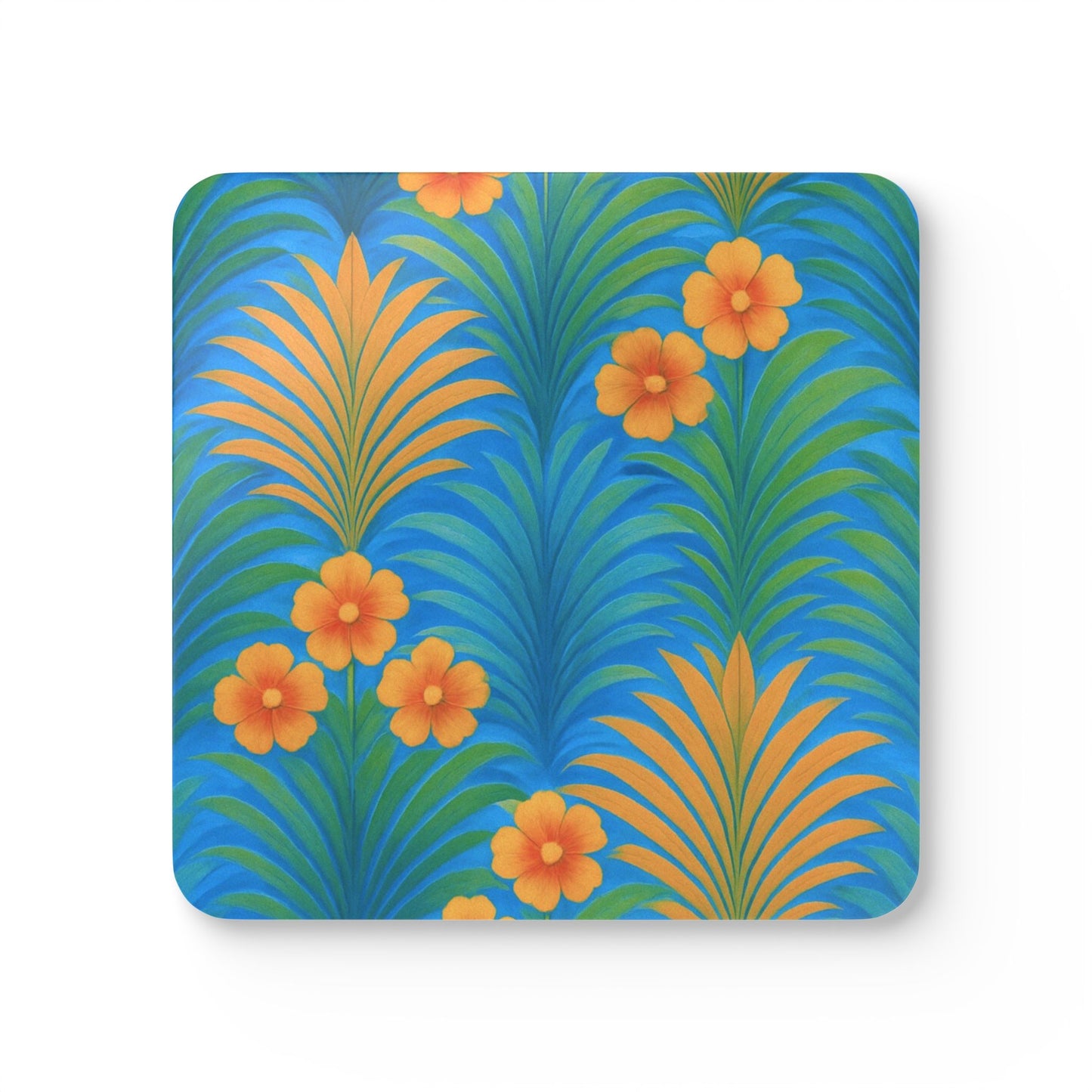Coaster Set - Sunrise Palms/Blue