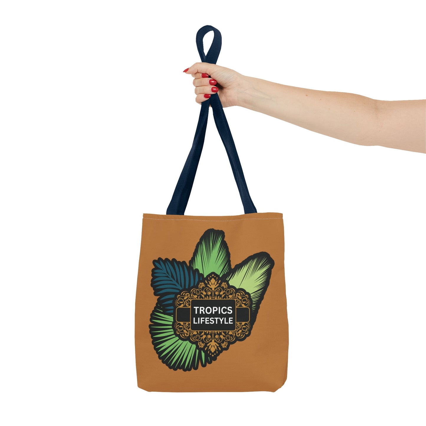 Elegant Tropics Lifestyle Logo Tote Bag - 3 Sizes, Lt. Brown