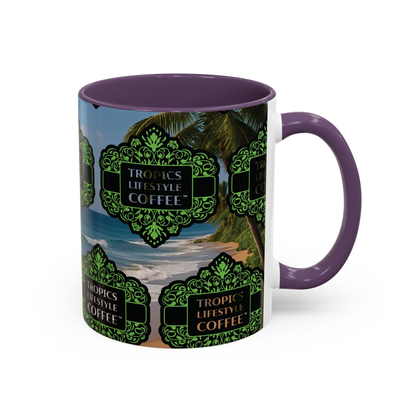 Accent Coffee Mug (11, 15oz), 8 Colors - Tropics Lifestyle Coffee, Meet You There