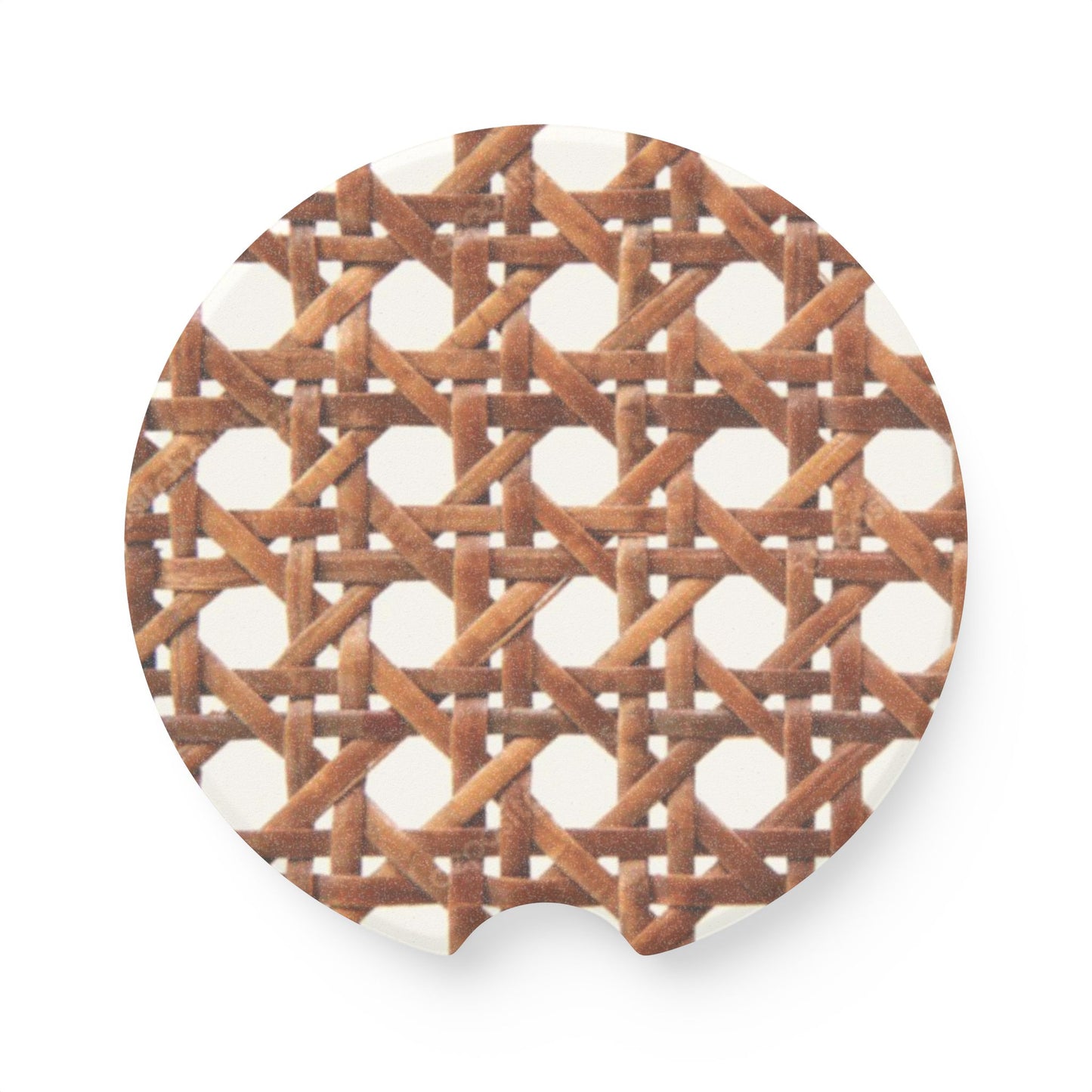 Soapstone Car Coaster - Brown Beach Chair Wicker