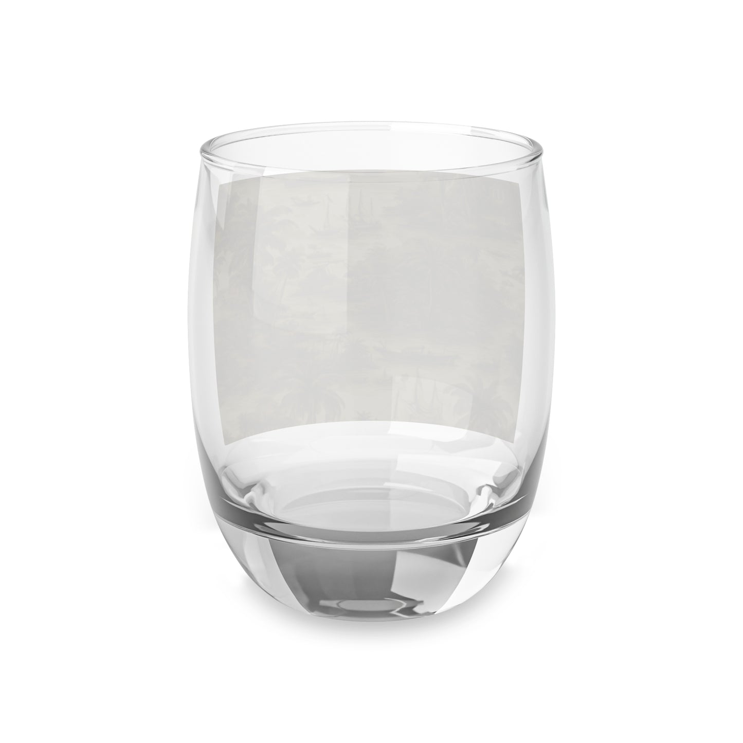 Whiskey Glass, Tropical Toile #1, Gold