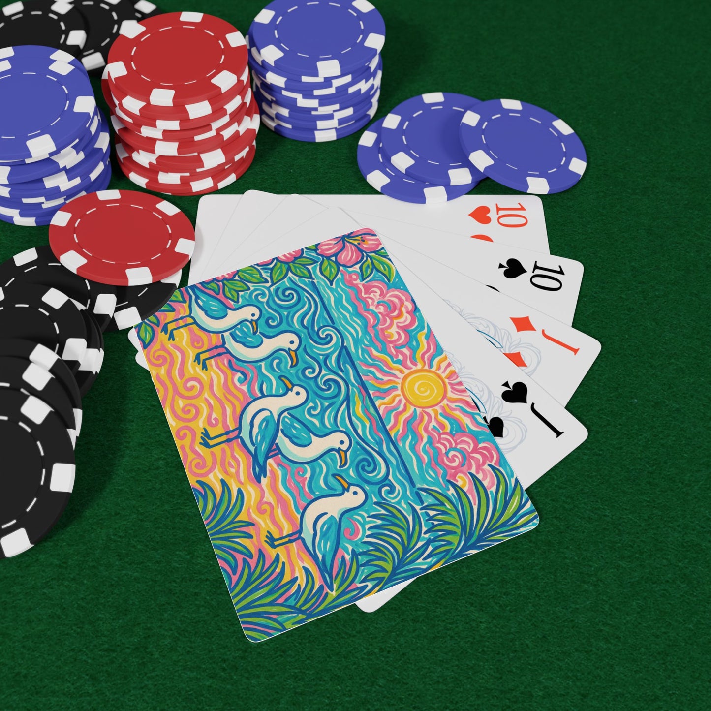 Poker Playing Cards - Tropical Beach Seagulls