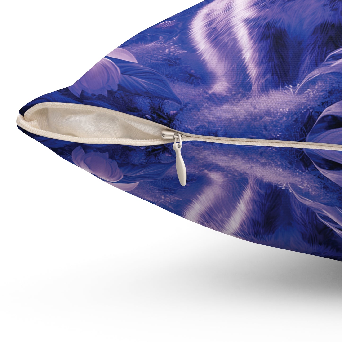 Decorative Pillow - Accent Cushion, 4 Sizes /Tropical Sumatran Rabbits/Amethyst