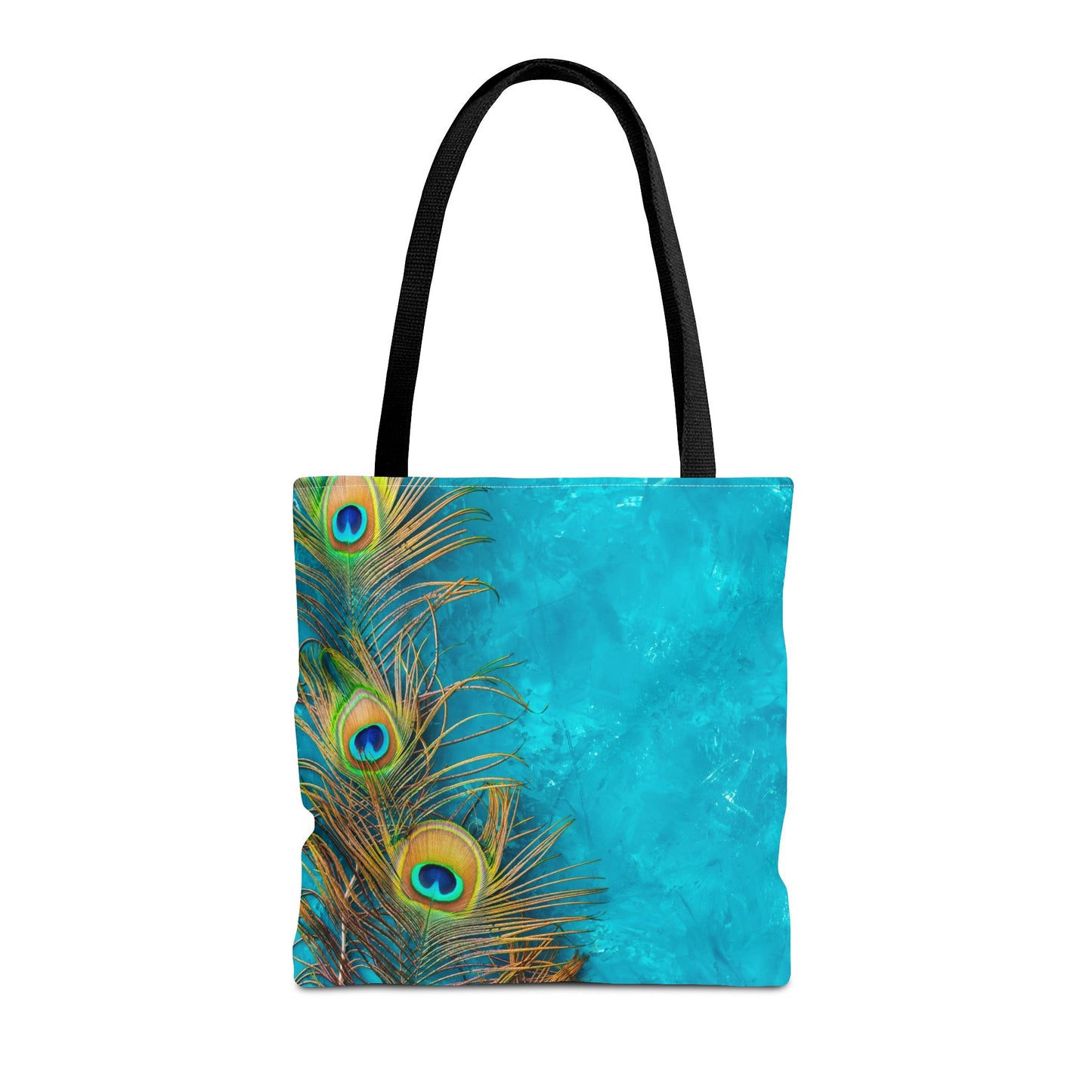 Peacock Turquoise Glow Tote Bag - 3 Sizes