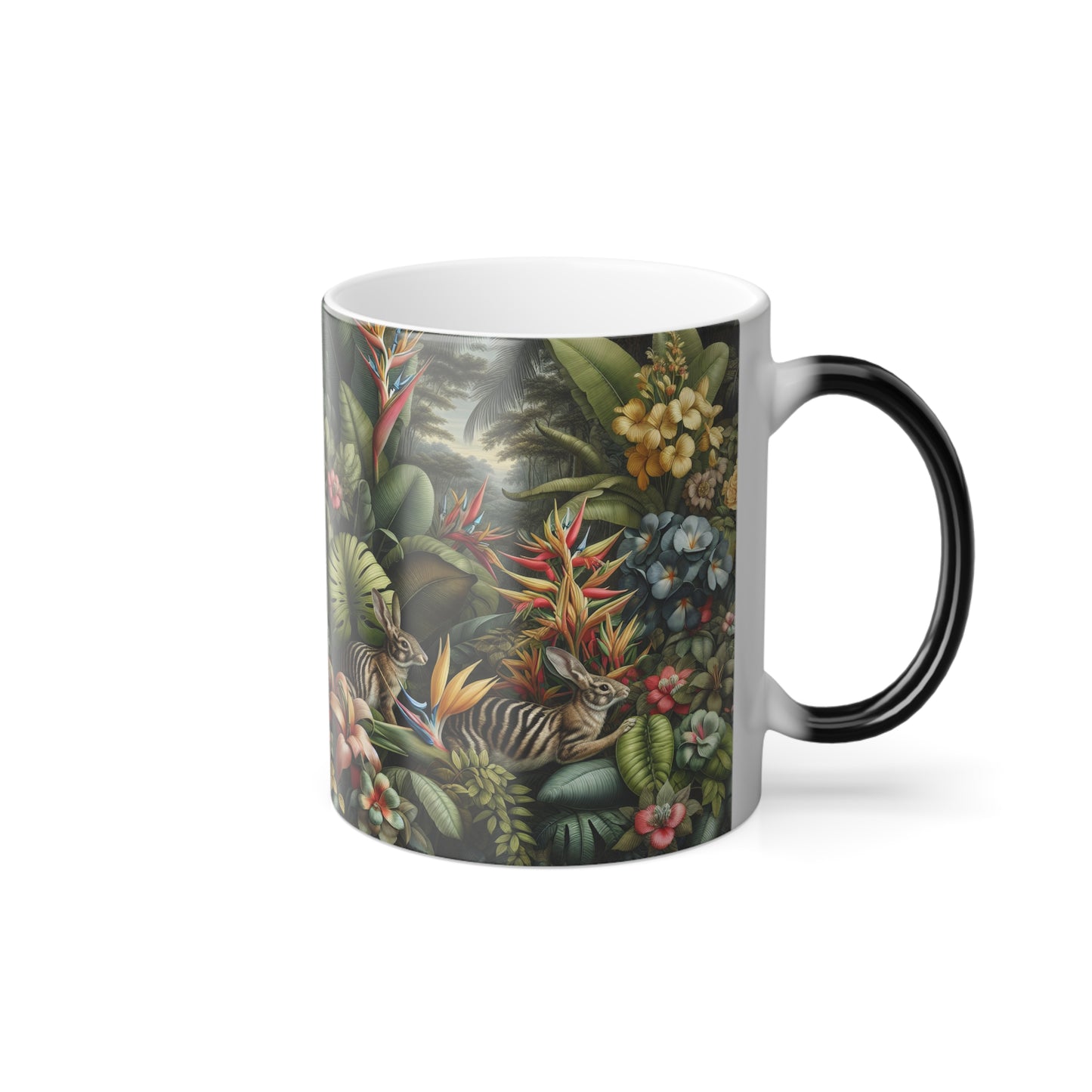 Color Morphing Mug, 11oz / Rainforest Rabbit Outing