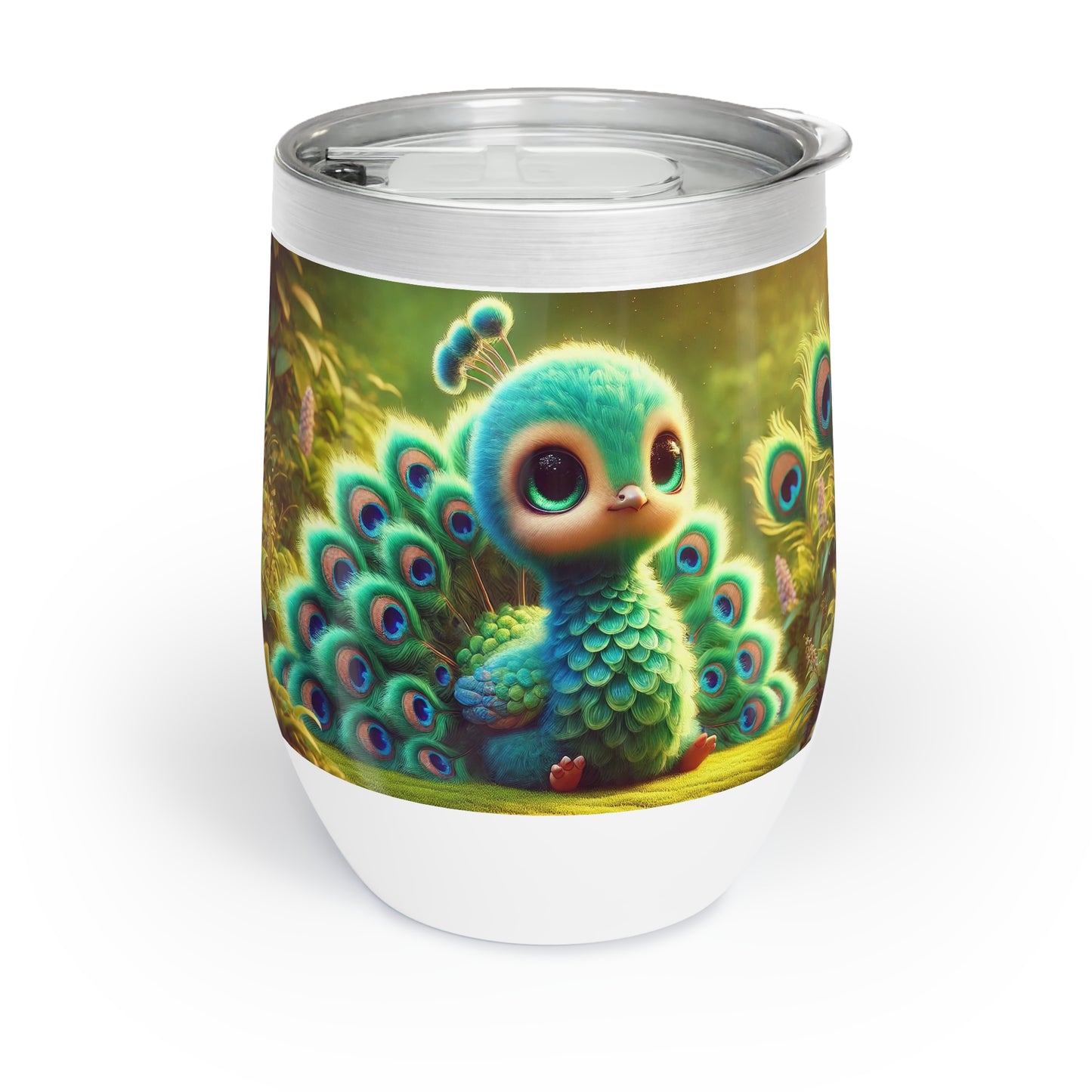 Baby Peacock Wine Tumbler – Perfect for Relaxing Evenings and Outdoor Gatherings