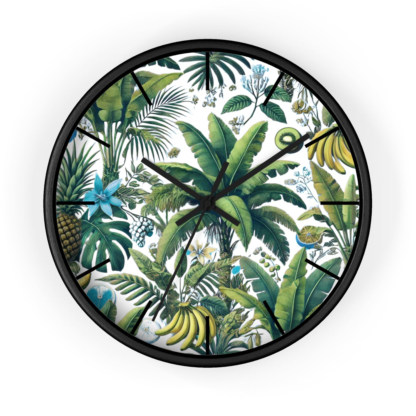 Tropical Fruit/White Wall Clock – Fun Home Decor for Nature Lovers, 6 Variants