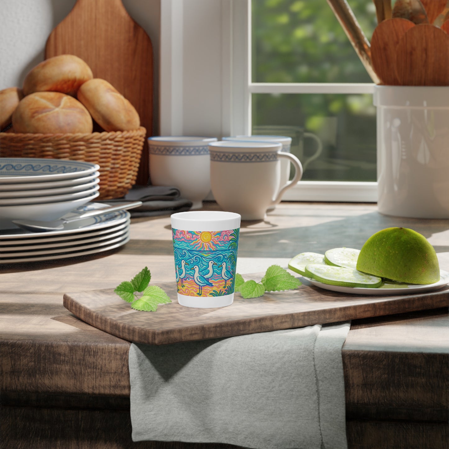 Shot Glass - Tropical Beach Seagulls