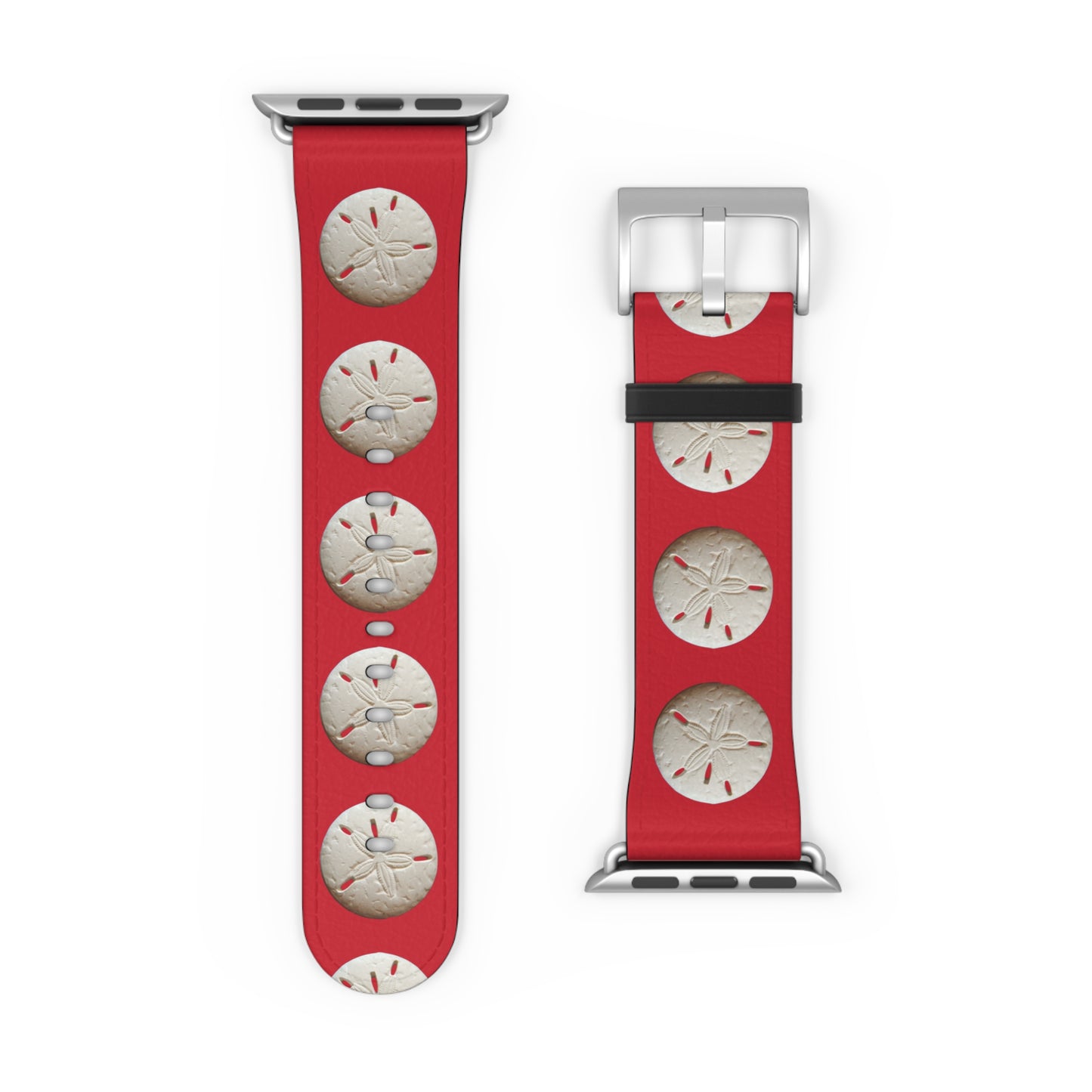 Apple Watch Band - Sand Dollar Parade, dark red