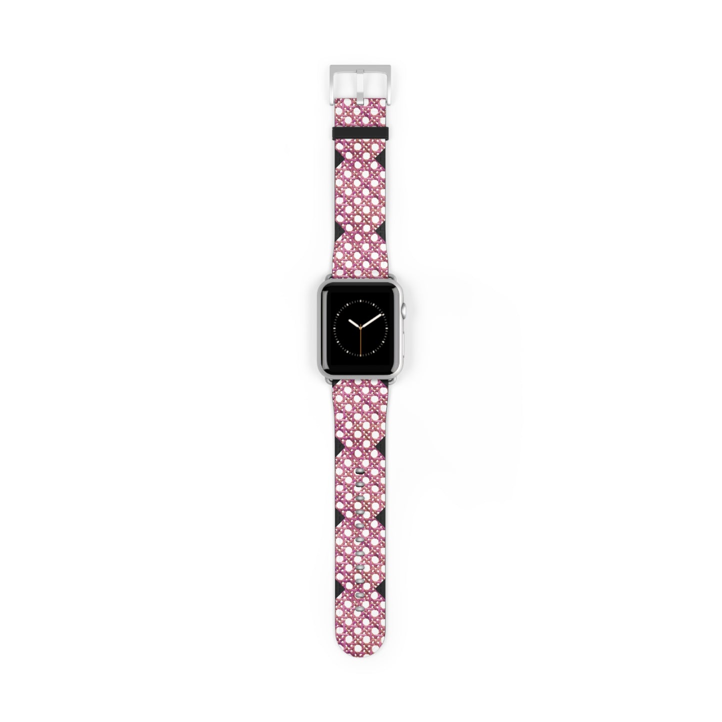 Apple Watch Band - Hibiscus Wicker Chair Weave, Black