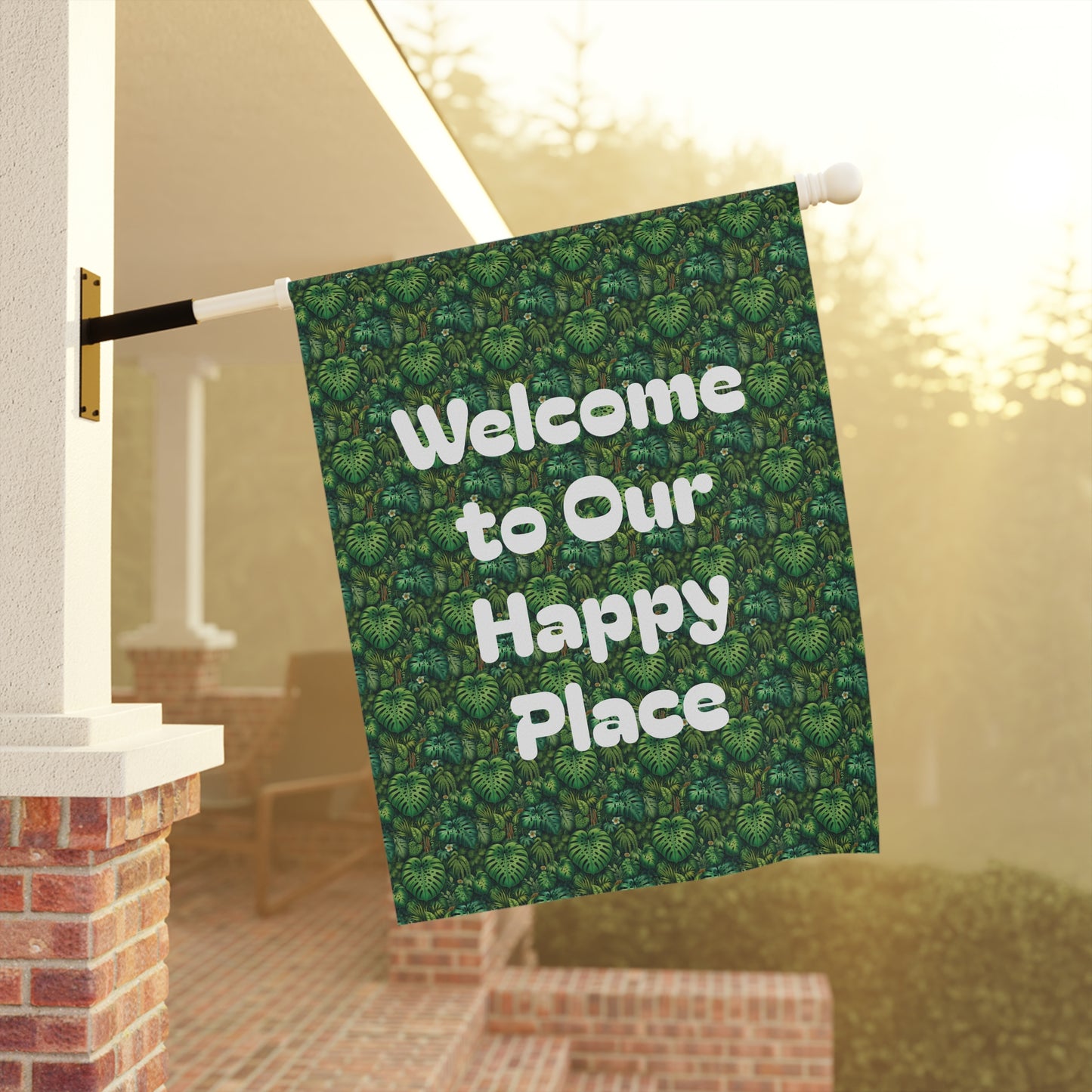 Tropical Garden Flag  - Perfect for Outdoor Decor / Welcome to Our Paradise