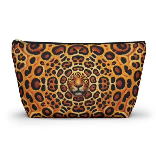 Tropical Accessory Pouch, 2 sizes | Makeup Bag | Perfect for Travel & Everyday Use / Kaleido Jaguar Spots