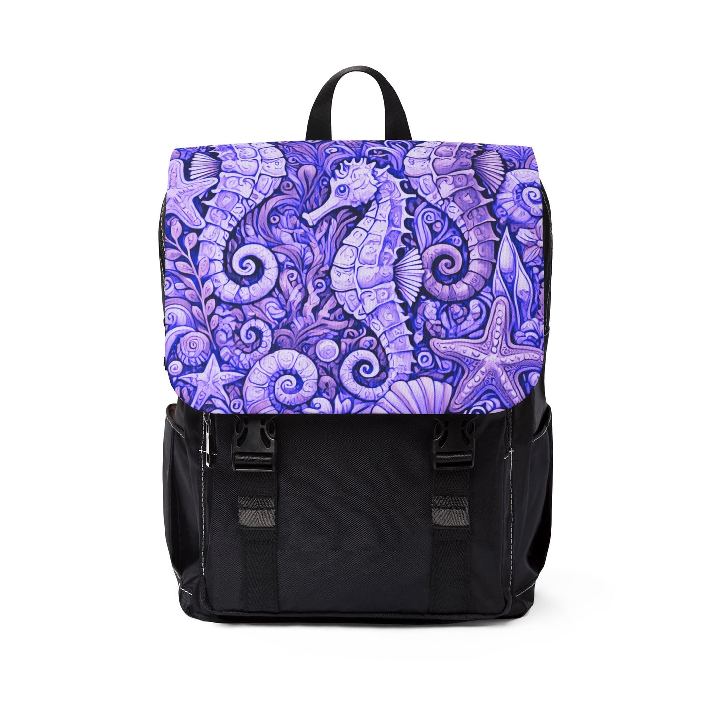 Seahorses/Amethyst Casual Backpack - Perfect for Everyday Adventures