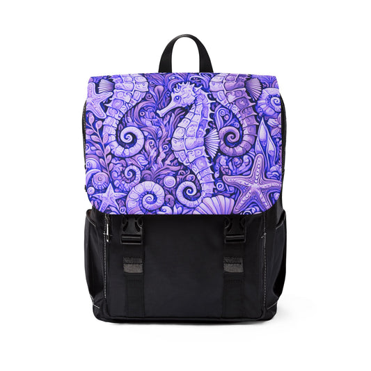 Seahorses/Amethyst Casual Backpack - Perfect for Everyday Adventures