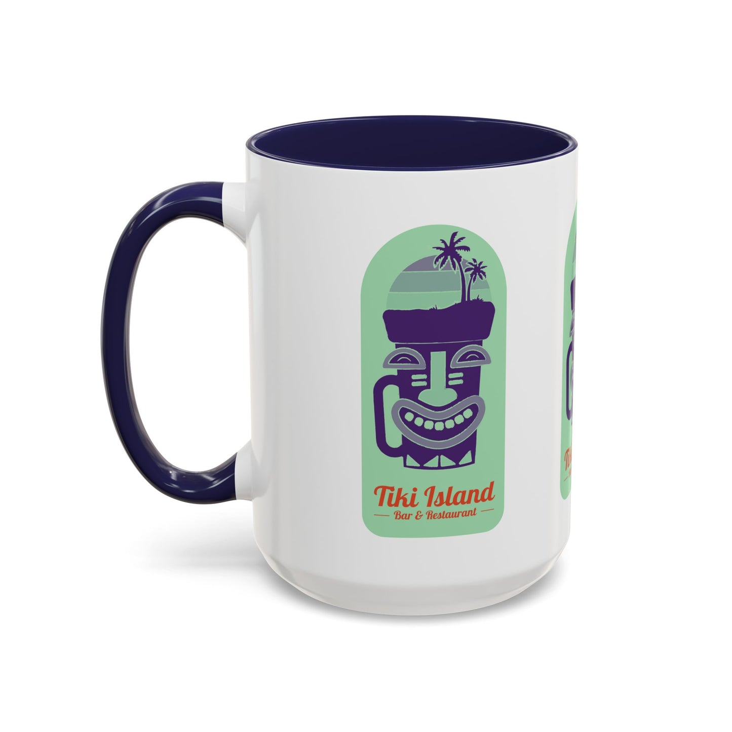 Tiki Island Accent Coffee Mug - Fun Tropical Drinkware for Beach Vibes, green