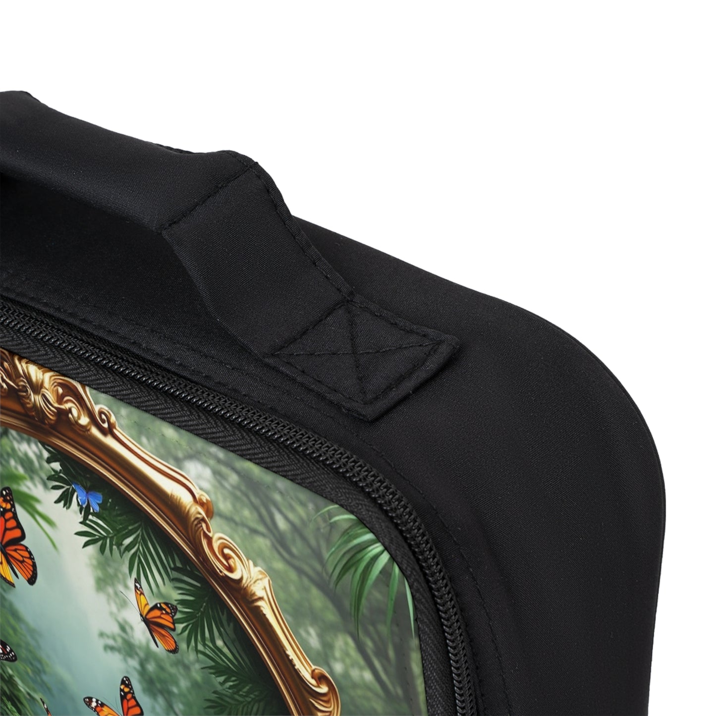 Framed Monarch Gathering Lunch Bag - Eco-Friendly Insulated Tote, Adult and Child Lunchbox / Perfect for Picnics, Beach Outings