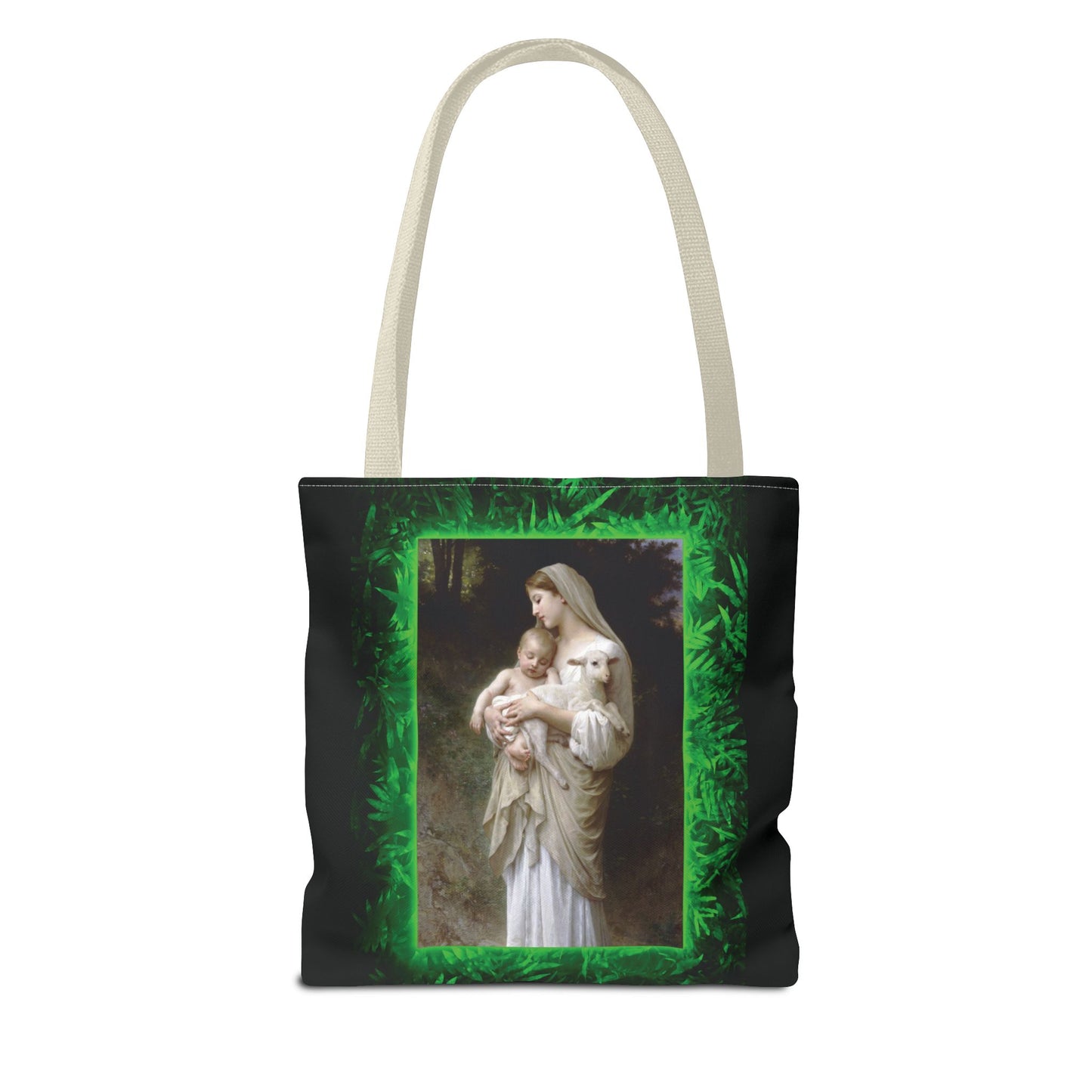 Religious Mary, Jesus and Lamb Tote Bag - 3 Sizes