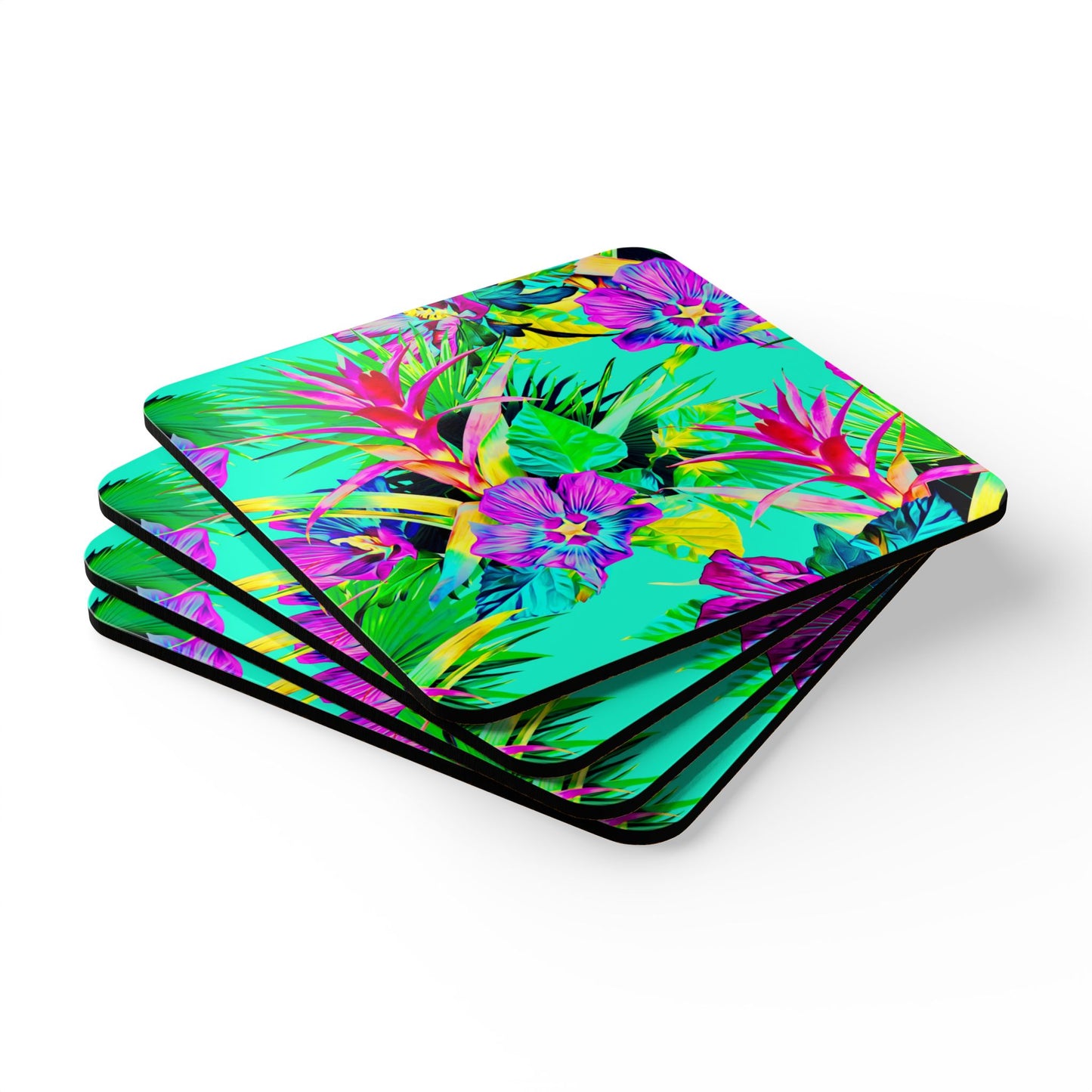 Coaster Set - Plant=Palooza, turquoise