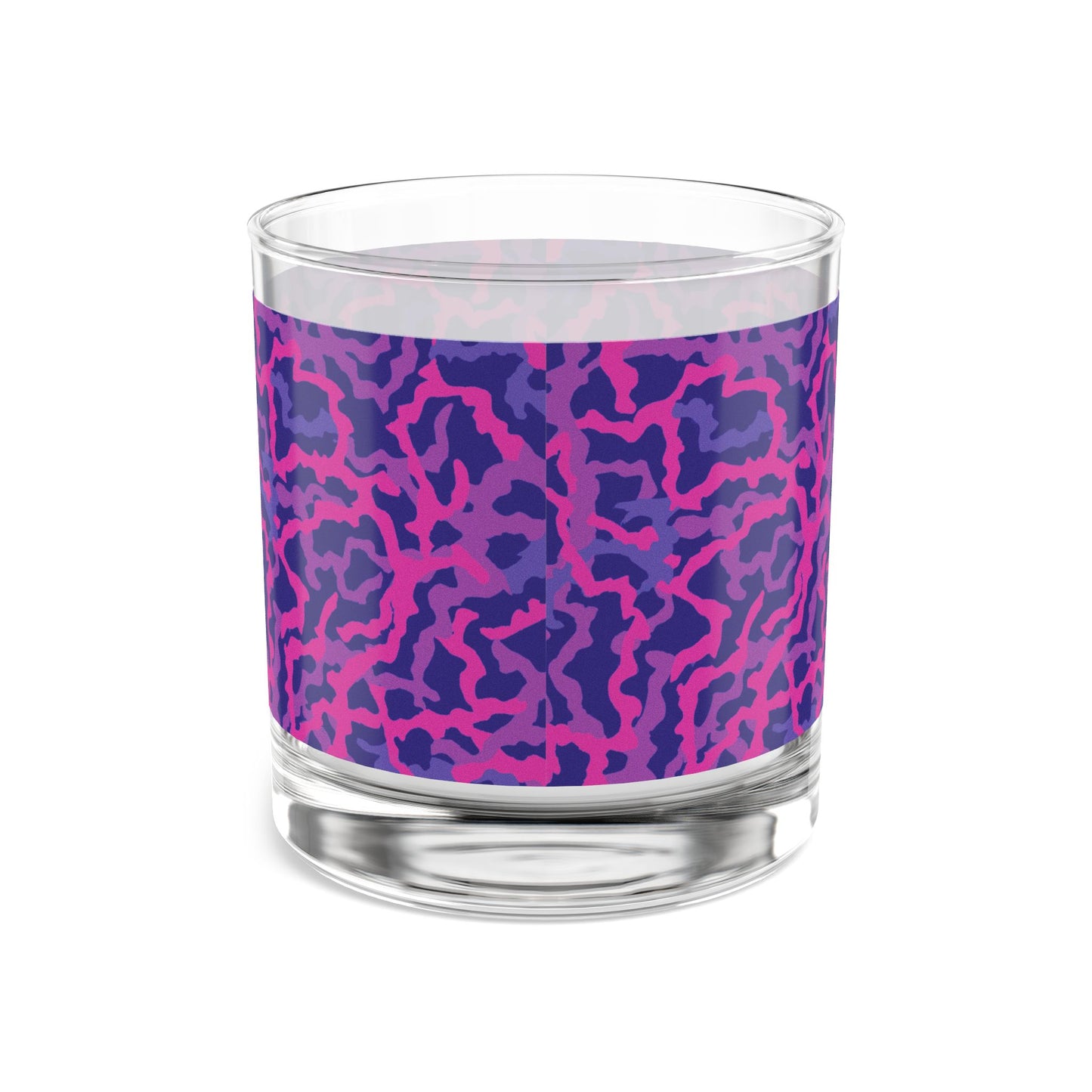 Tropical Paradise Rocks Glass - 10oz Colorful Coral Threads/Heatwave Design