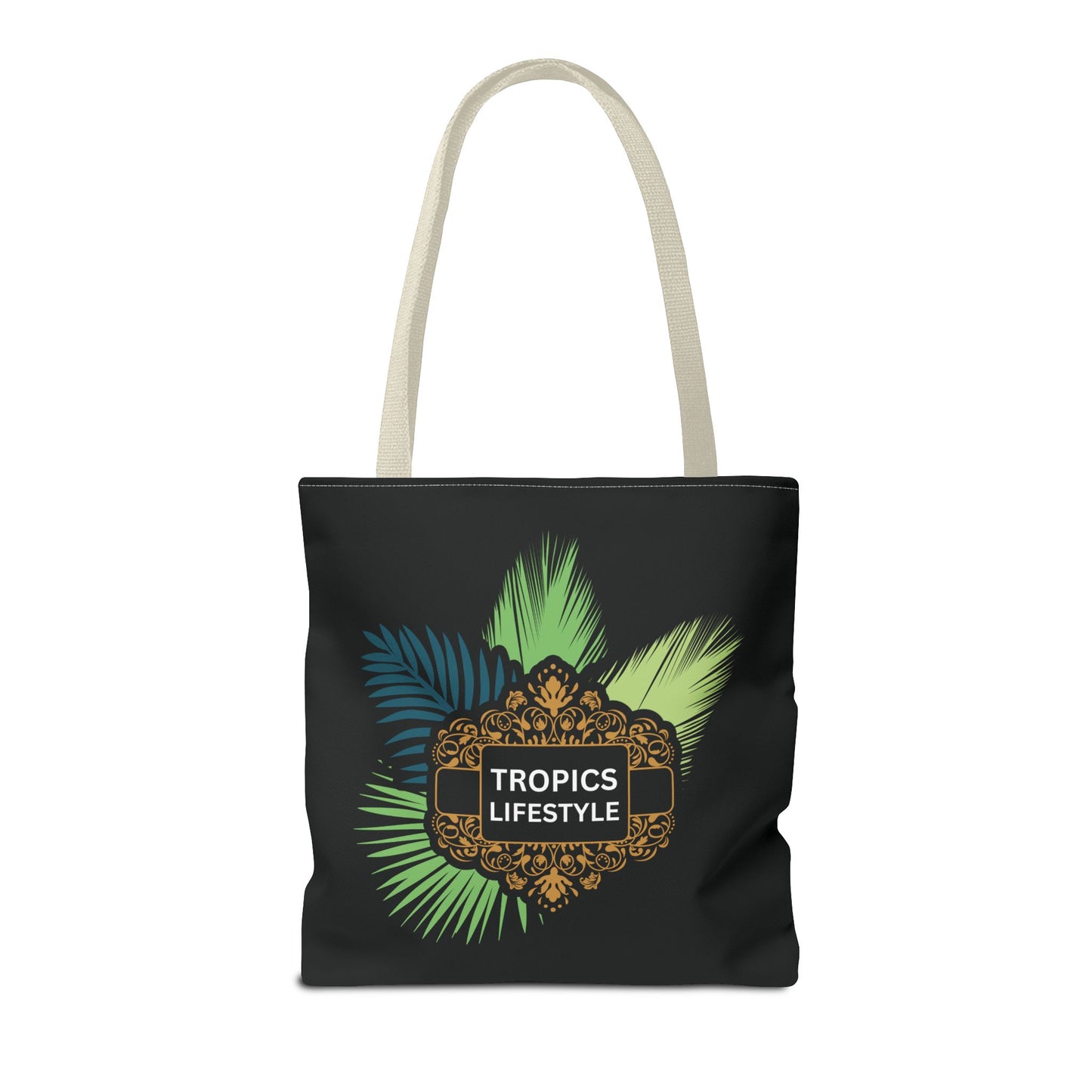 Elegant Tropics Lifestyle Logo Tote Bag - 3 Sizes, Black