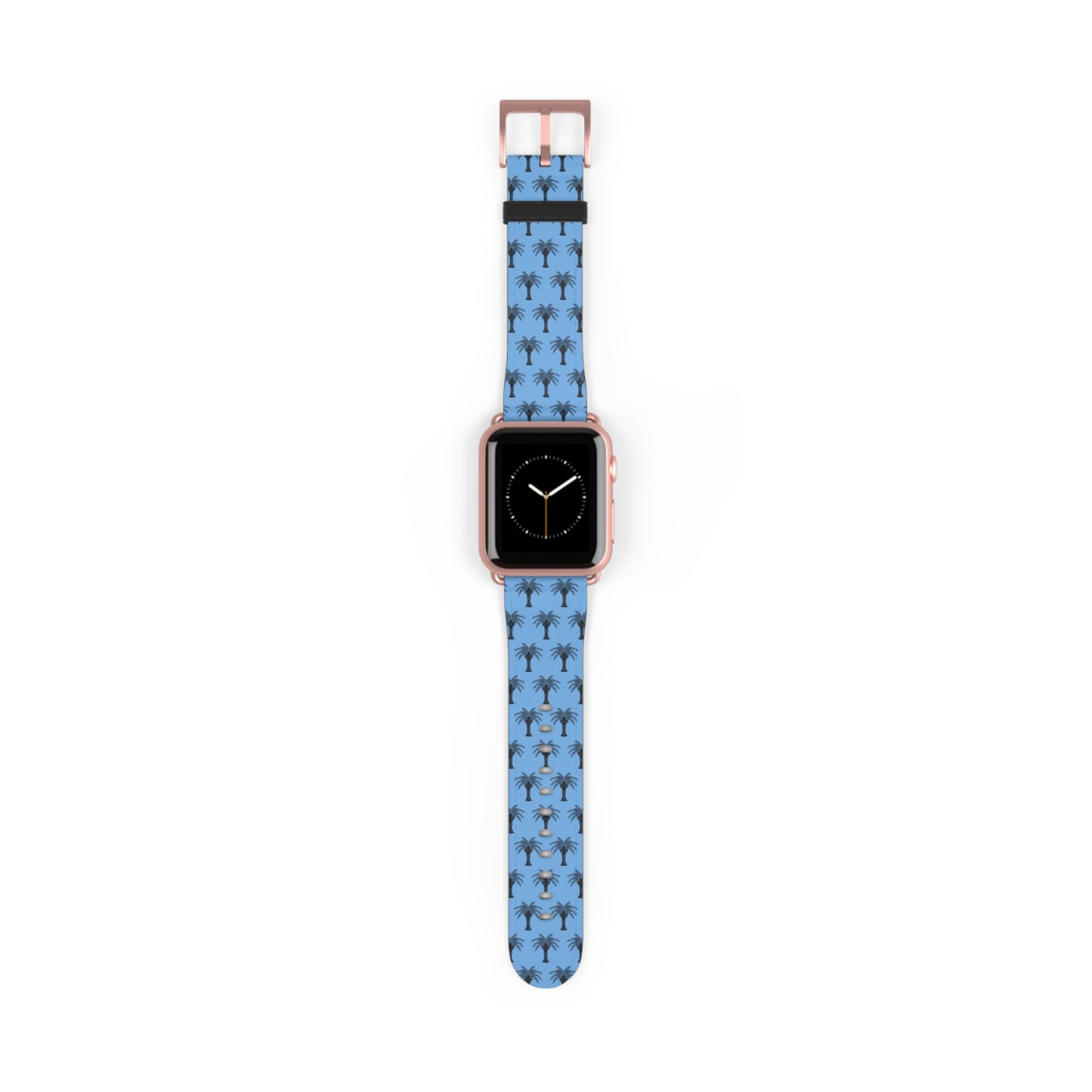 Watch Band - Art Deco Palm, Repeat Lt. Blue