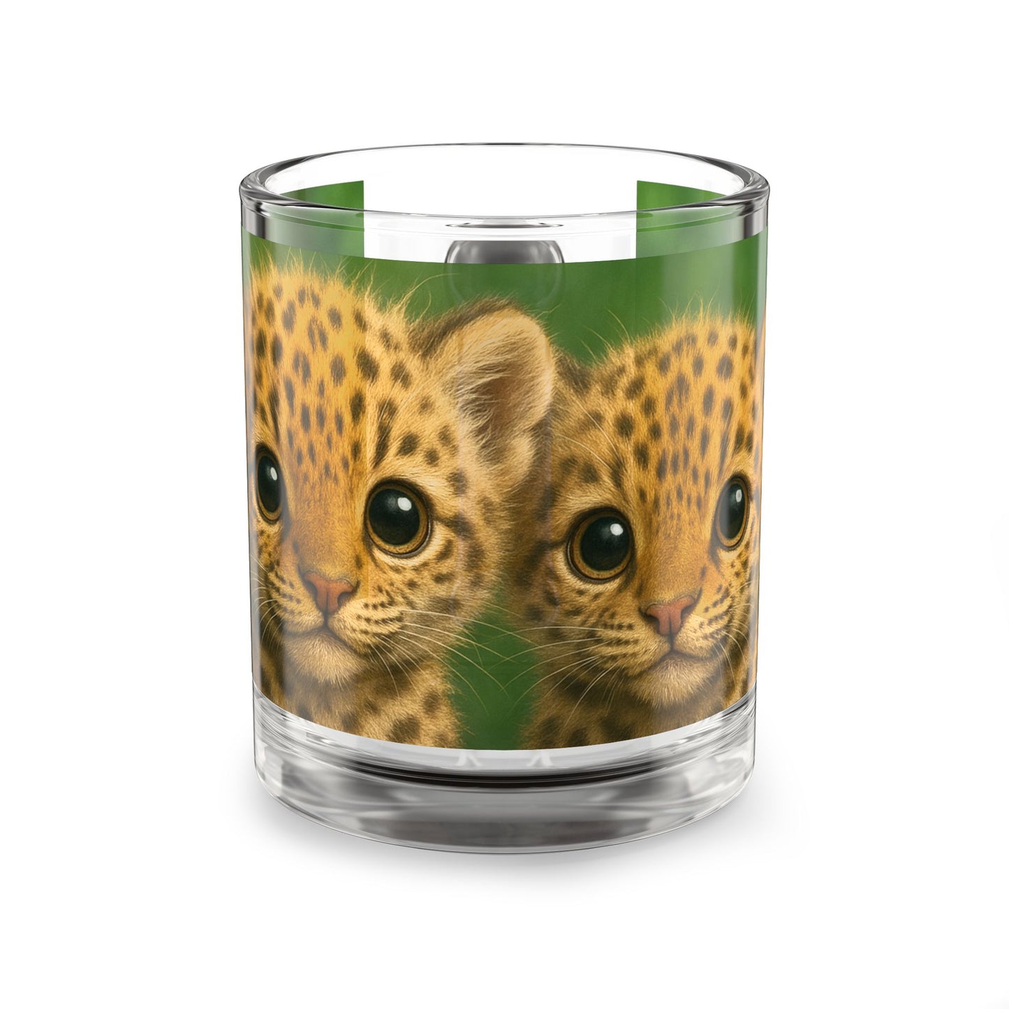 Baby Jaguars Glass Mug - 10oz, Perfect for Rainforest Lovers