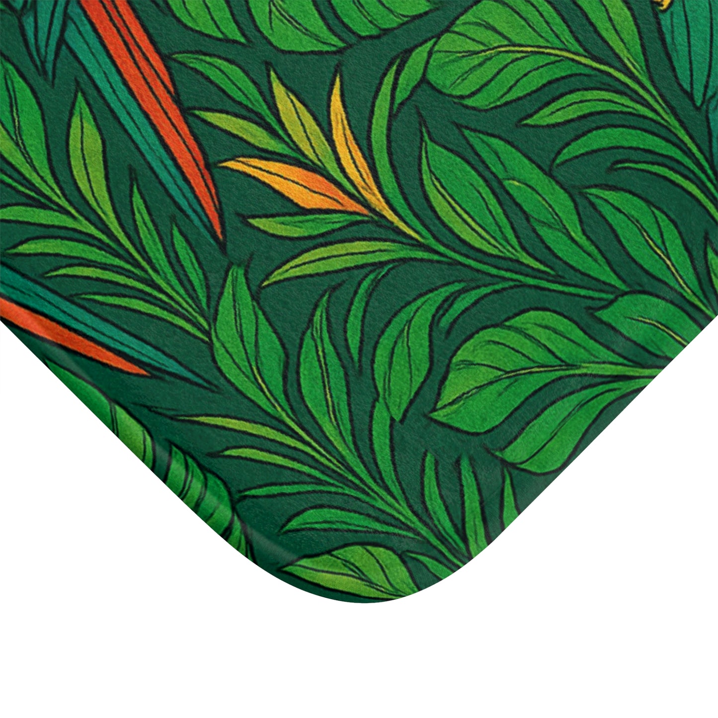 Parrot Family Bath Mat, 2 Sizes - Tropical Vibes for Home Decor