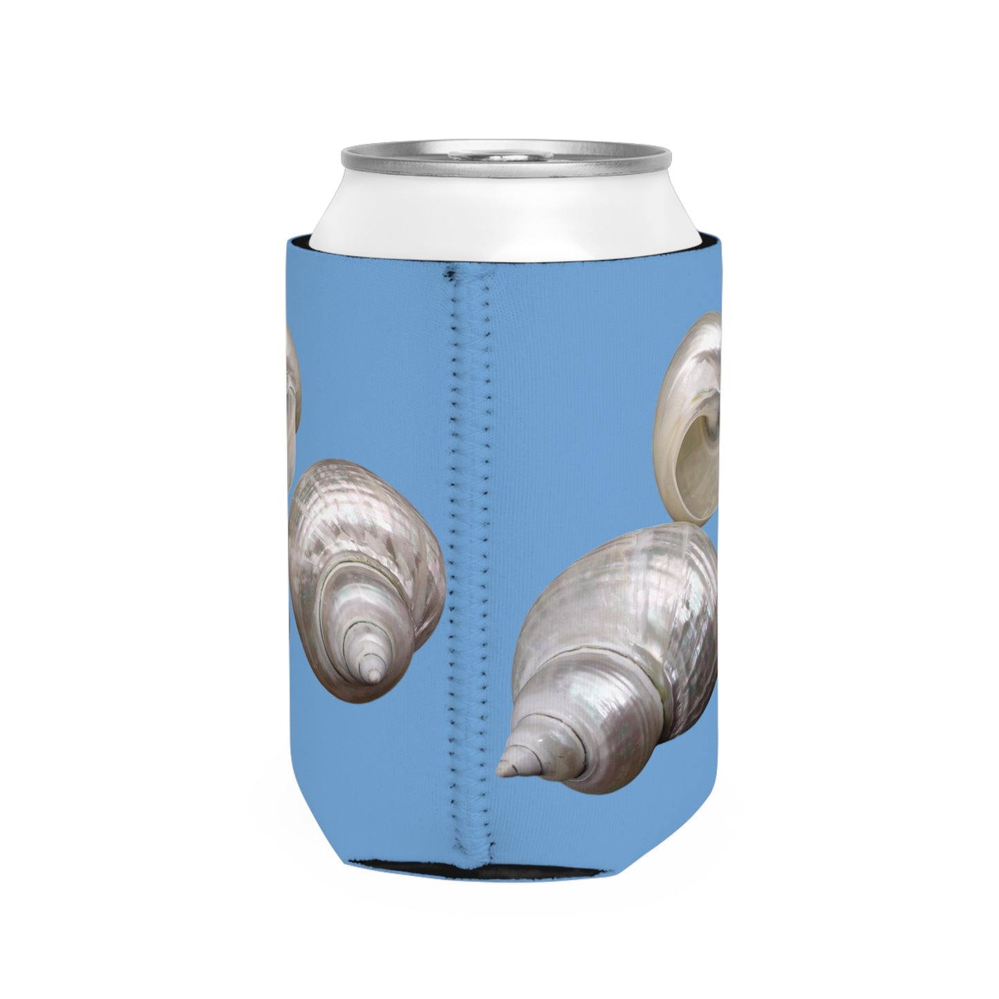 Three Nautilus Shells/Lt. Blue Cooler Sleeve - Perfect for Outdoor Picnics