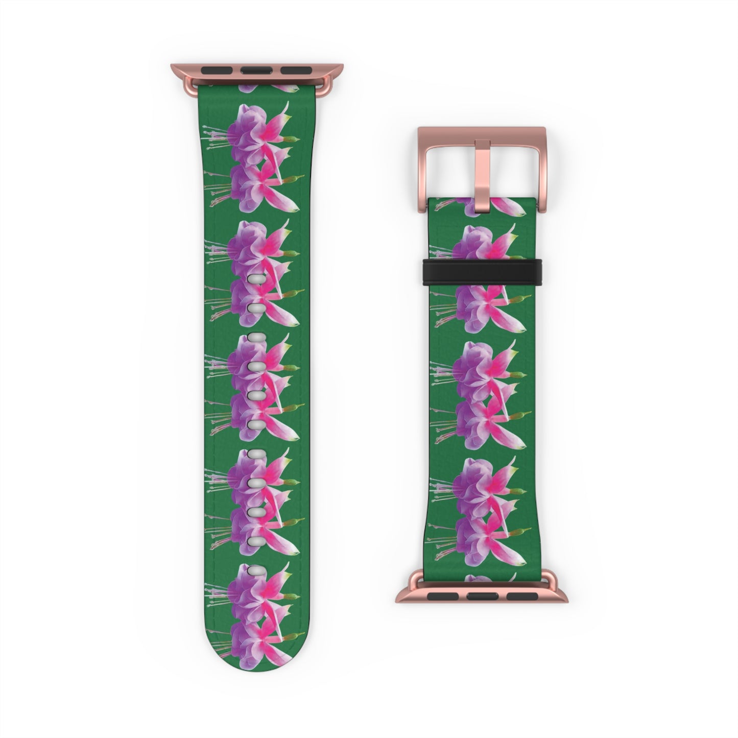 Apple Watch Band - Two Fuchsias, dark green