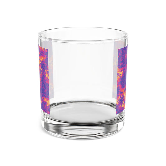 Rocks Glass, 10oz - Crazy Cool Tropical Toile