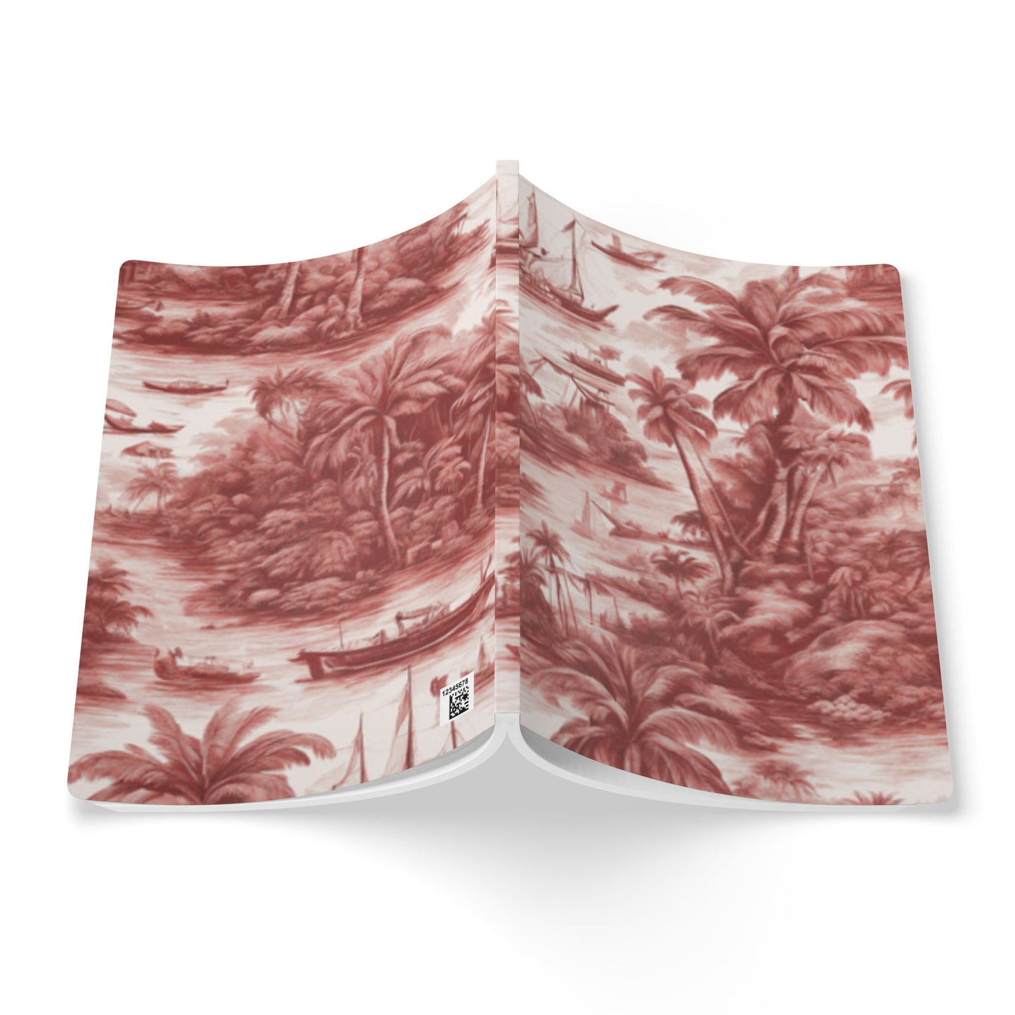 Copy of Softcover Journal - Tropical Toile #1, Black