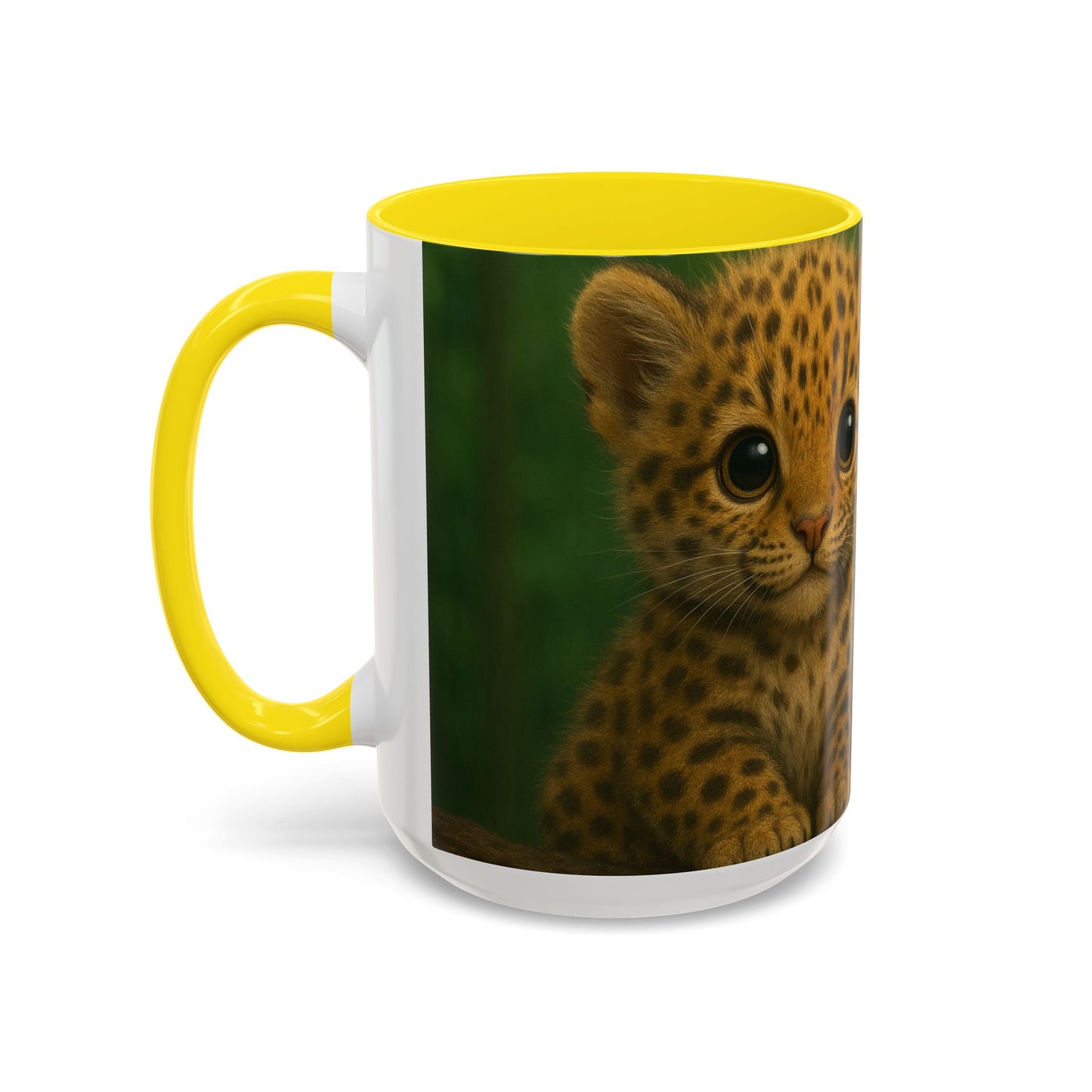 Accent Color Coffee Mug (11, 15oz), 8 Colors - Baby Jaguars