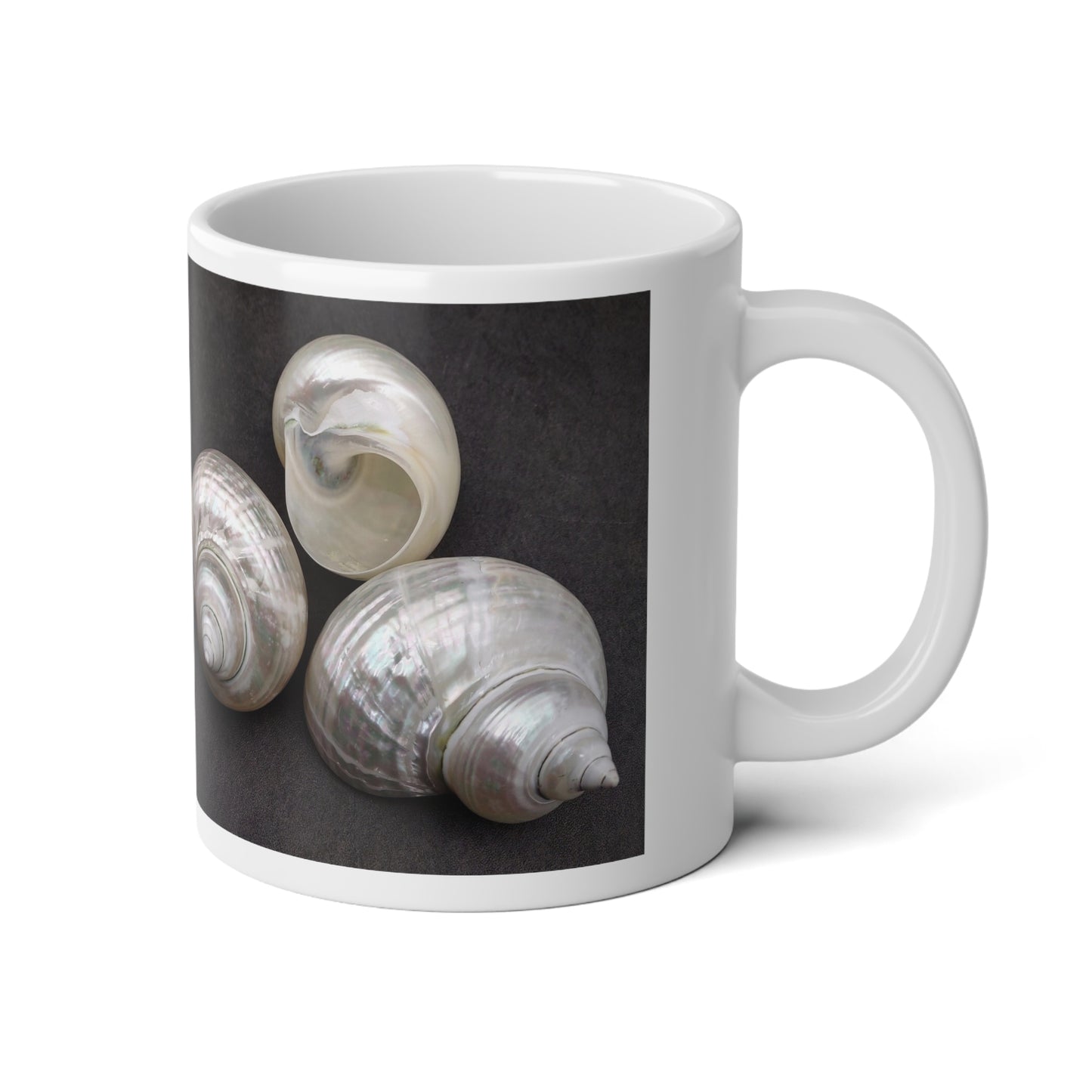 Jumbo Mug, 20oz, Lustrous Nautilus Shells | Tropical Coffee Cup