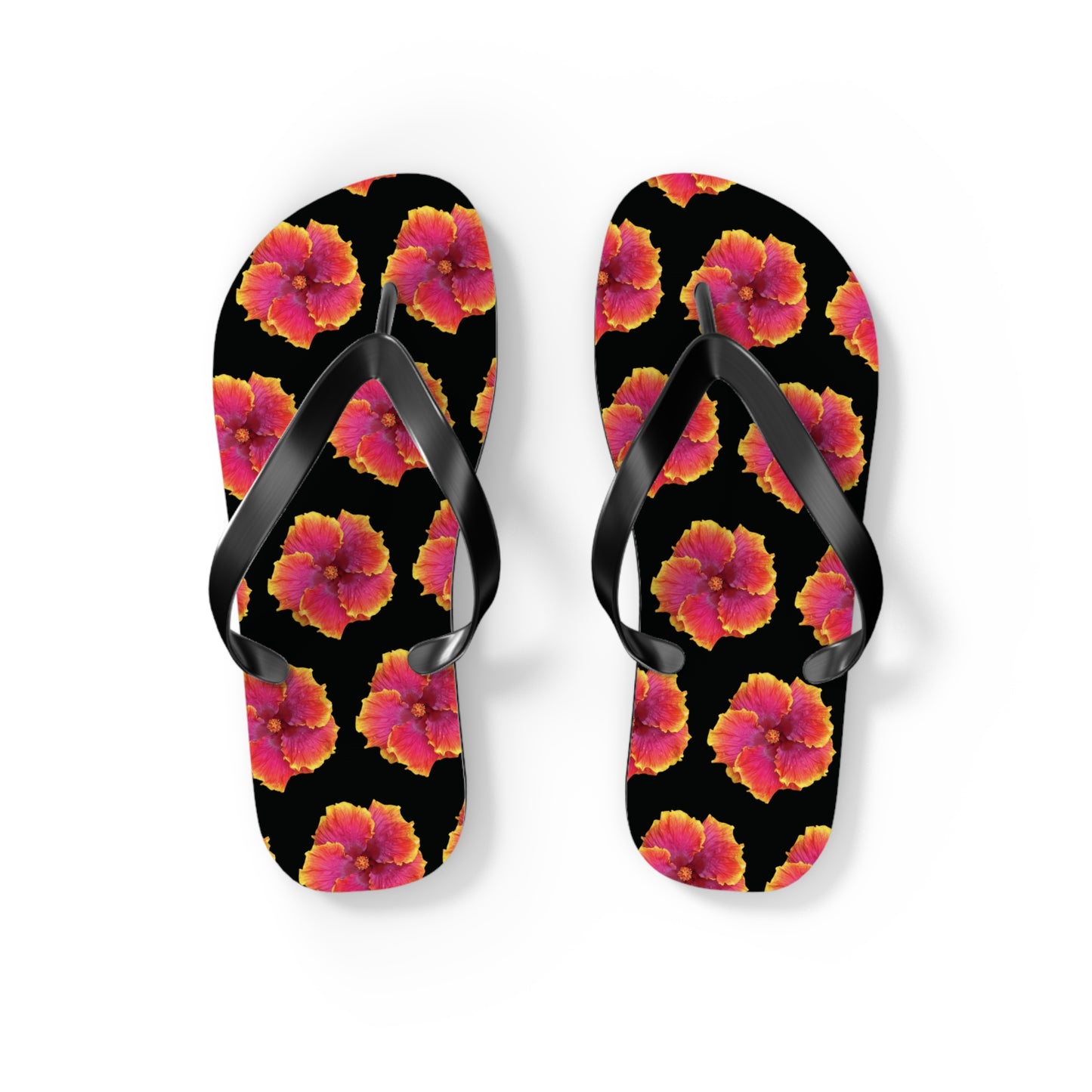 Flip Flops - Sunset Hibiscus/Black