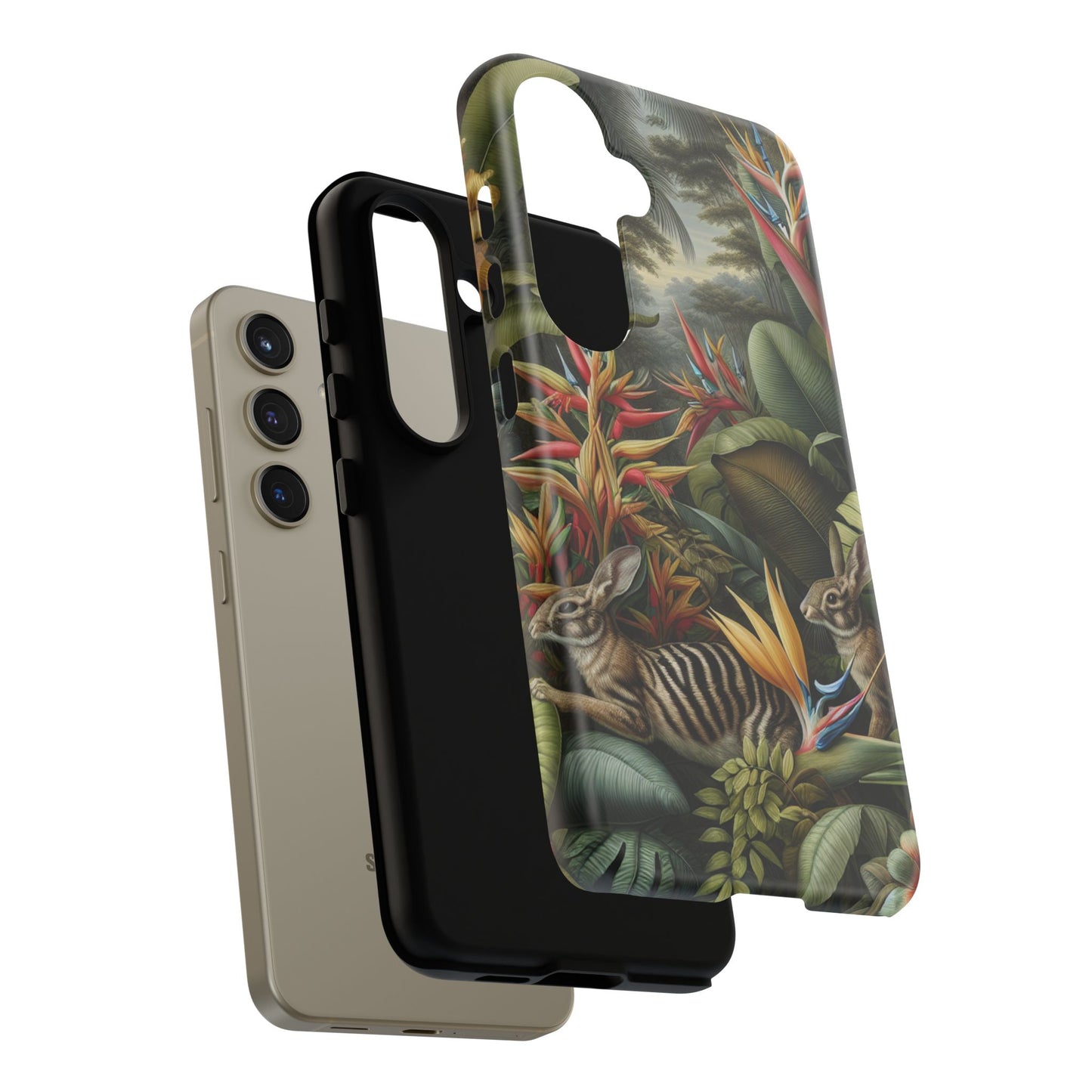 Rainforest Rabbit Outing Phone Case - Tough Cases with Summer Vibe