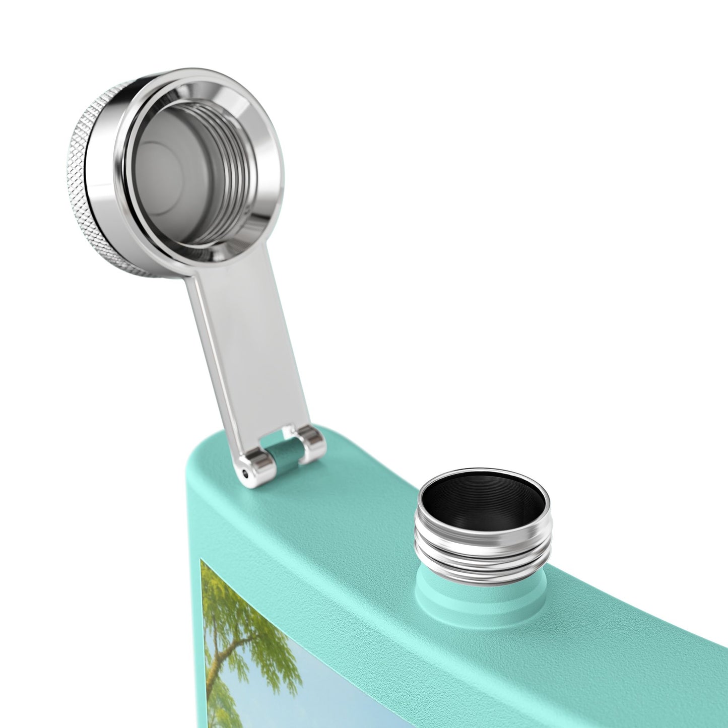 Tropical Stainless Steel 6 oz. Flask, Many Colors  – UFO and Macaws