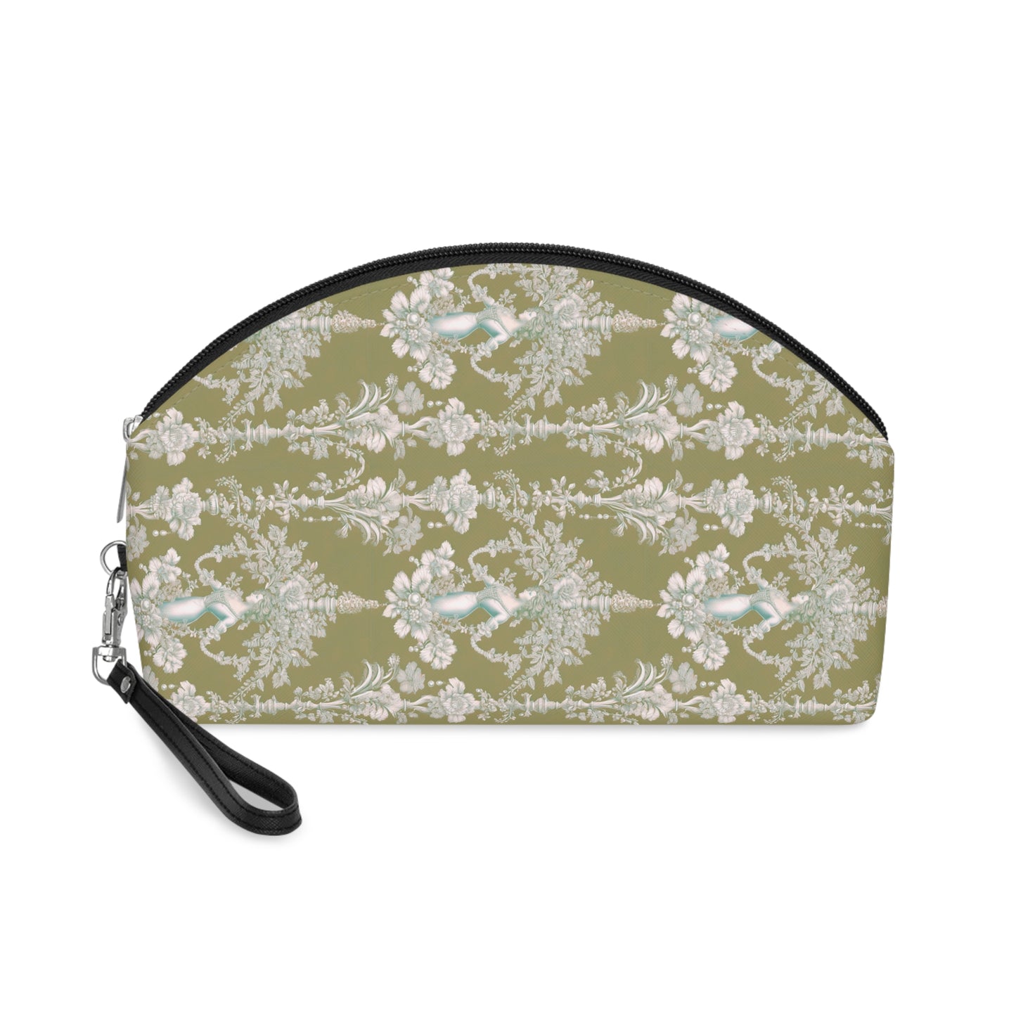 Makeup Bag - Pearl Lady Toile, highborn green