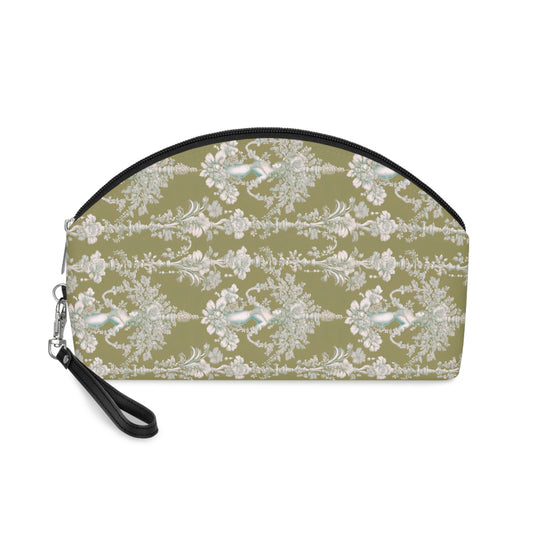 Makeup Bag - Pearl Lady Toile, highborn green