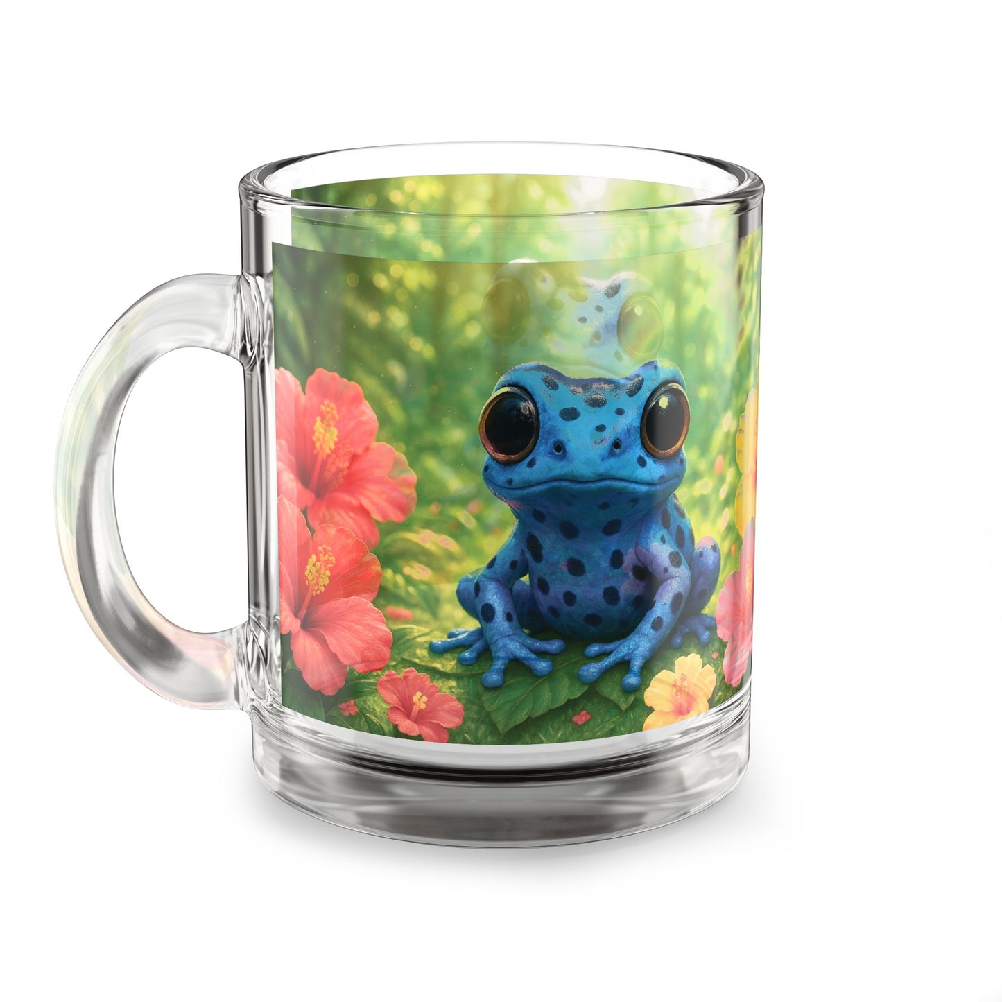 Baby Tree Frog Glass Mug - 10oz, Perfect for Rainforest Lovers
