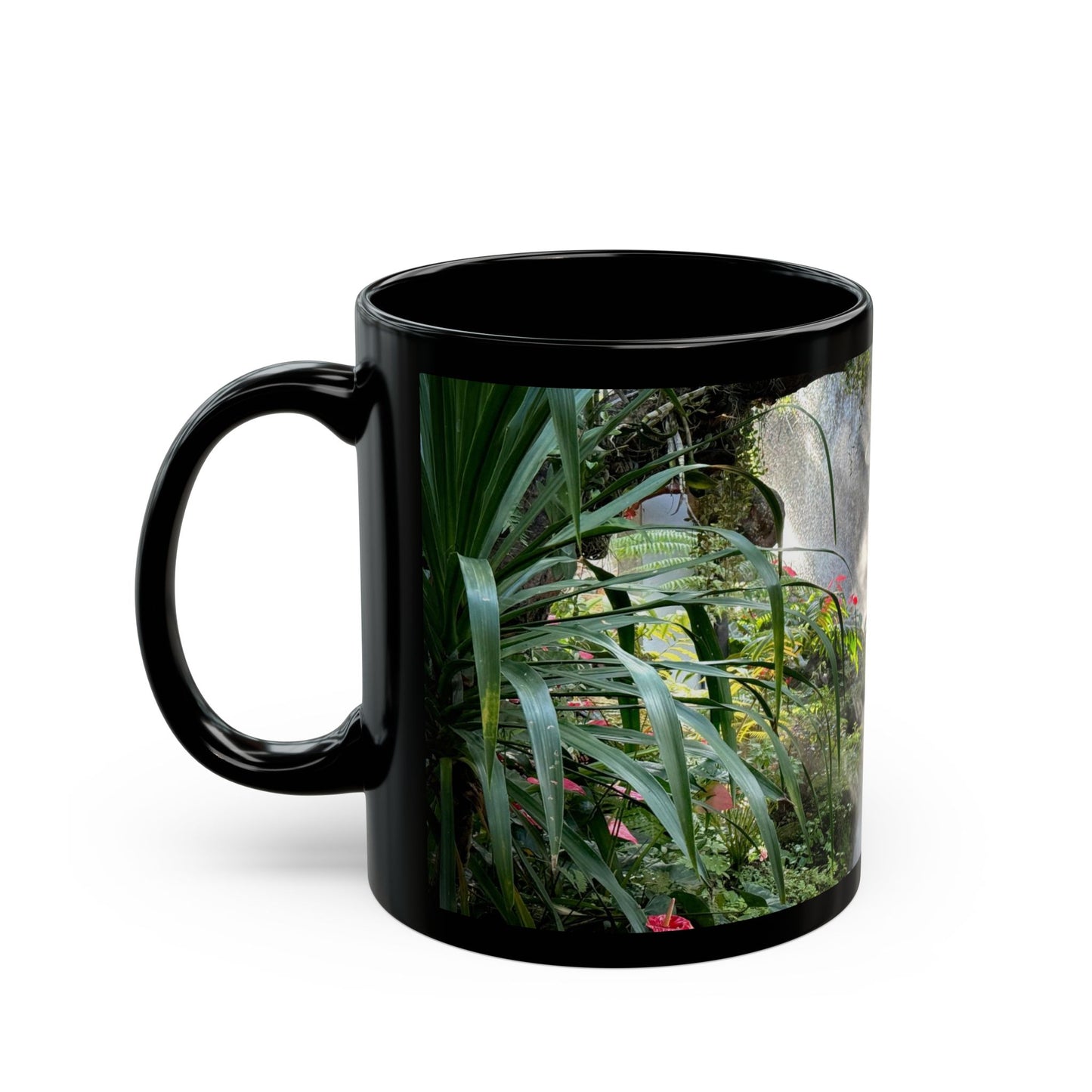 Misty Rainforest River Black Coffee Mug